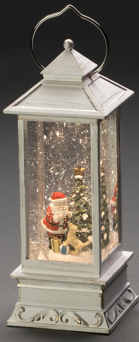 KONSTSMIDE LED Dekolicht »Weihnachtsdeko«, 1 flammig-flammig, LED  Wasserlaterne Weihnachtsmann mit Hund, wassergefüllt auf Raten kaufen