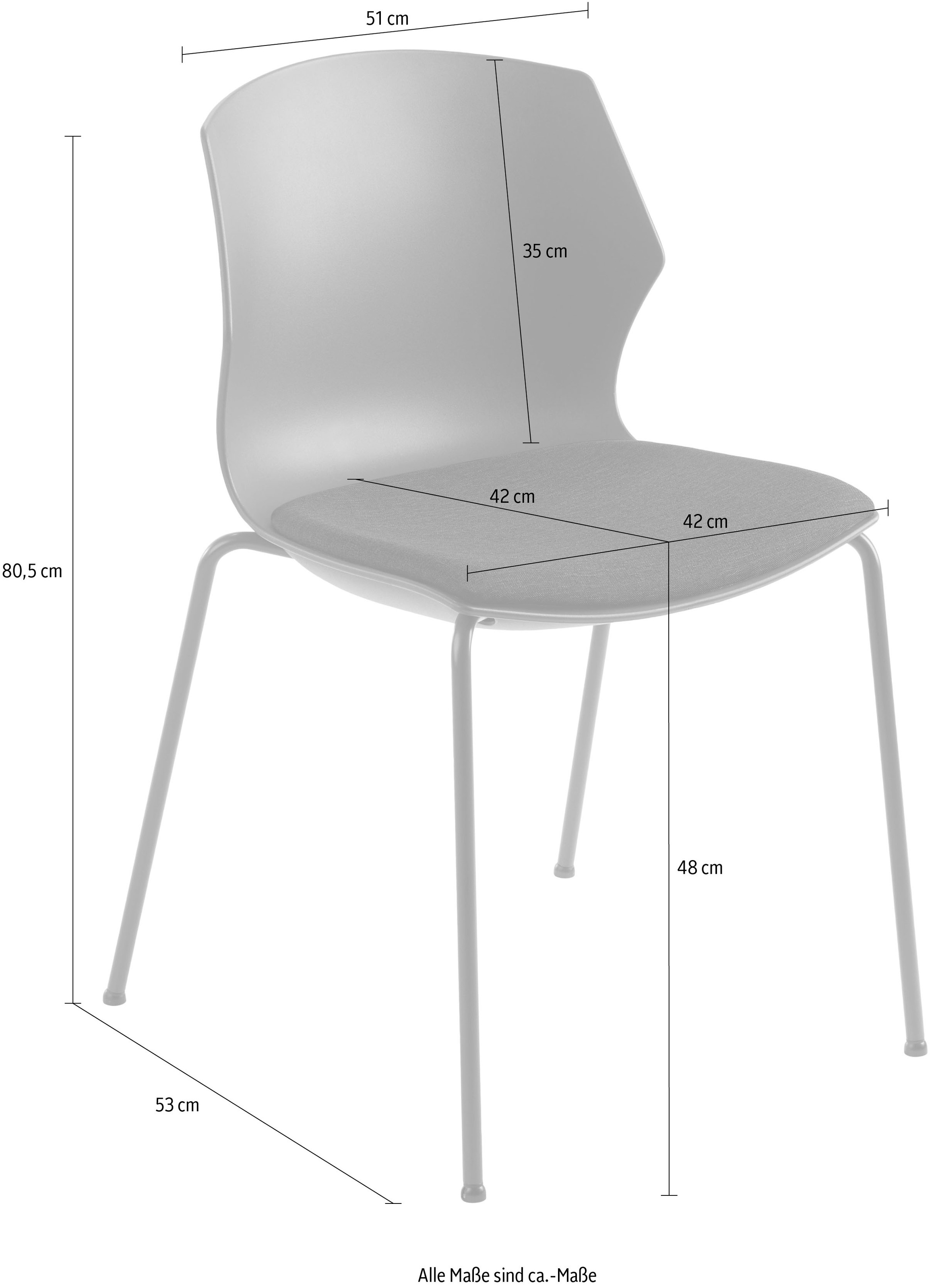 Mayer Sitzmöbel Stapelstuhl »Stapelstuhl myPRIMO« () stapelbar günstig online kaufen