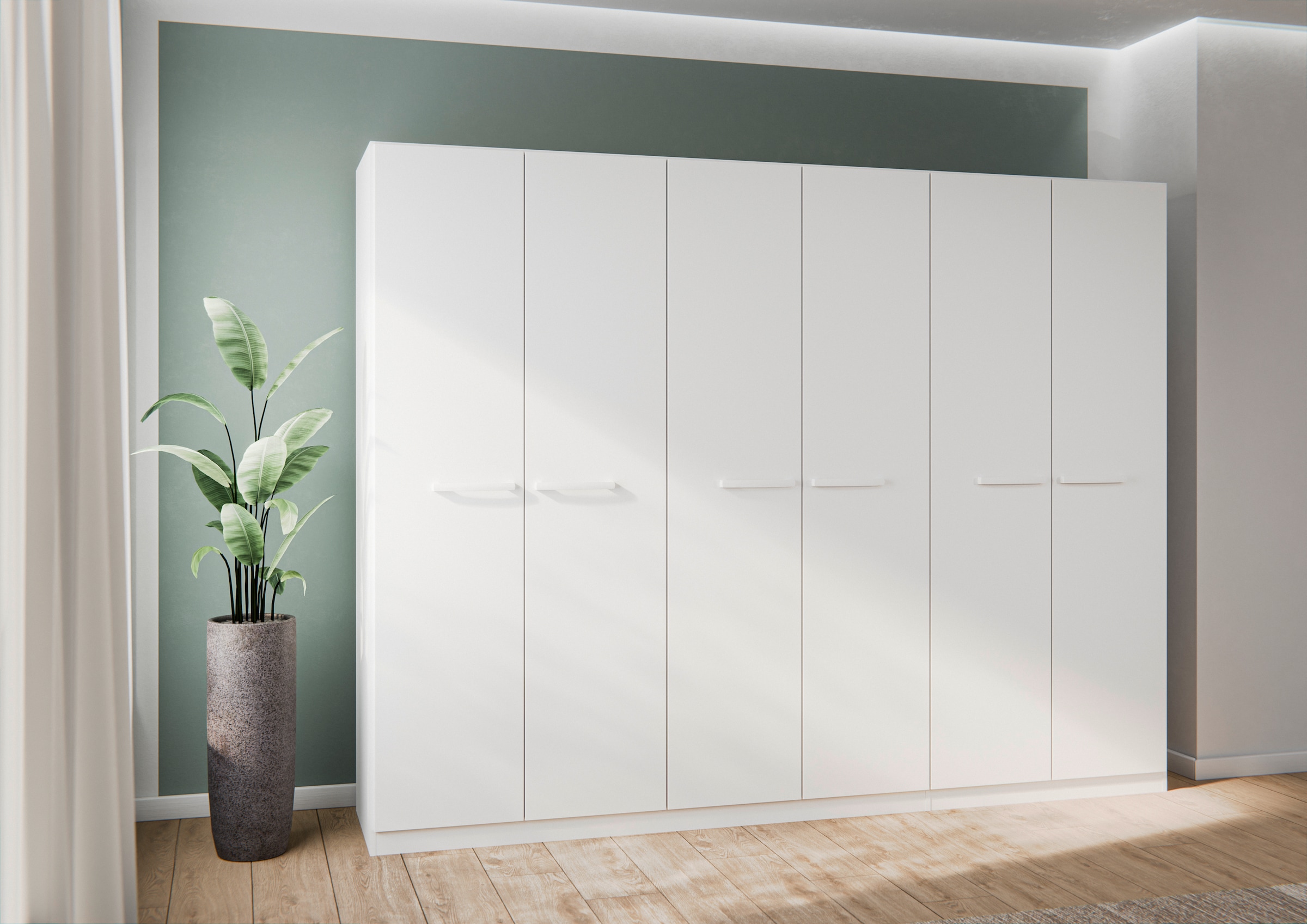 rauch Drehtürenschrank »Kleiderschrank Schrank Garderobe Garderobenschrank Stauraumwunder MODI«, optional mit Spiegel MADE IN GERMANY