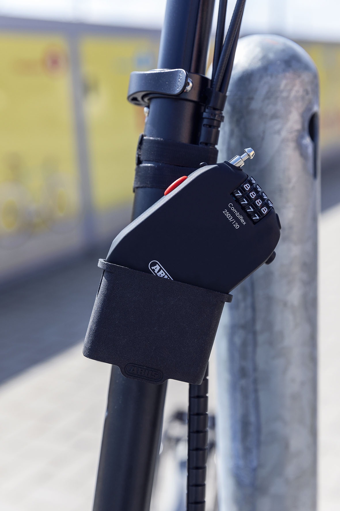 ABUS Aufrollkabelschloss »CombiFlex 2503/120 + UCH 2503« mit Halterung, 