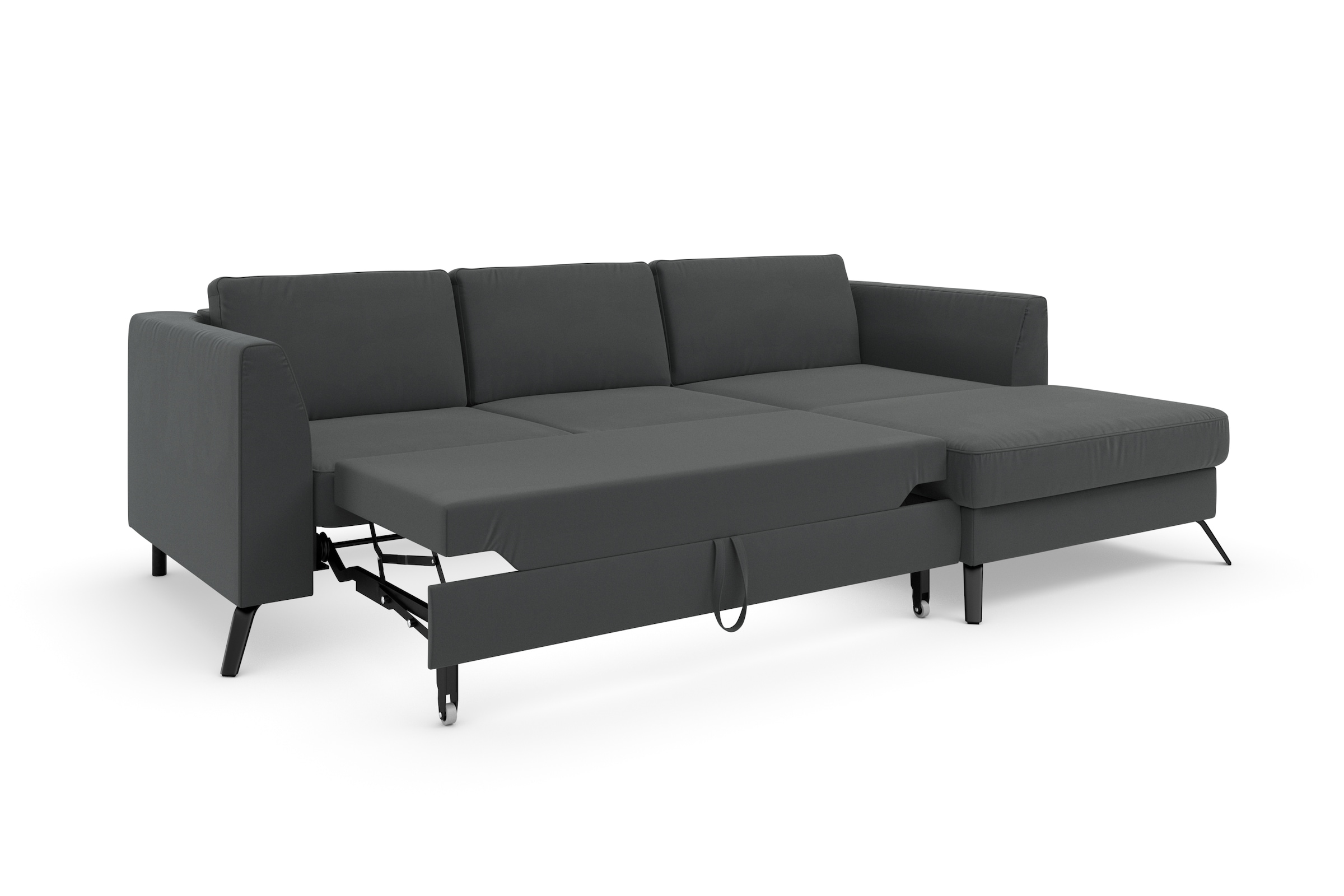 sit&more Ecksofa »Olsen L-Form«, inklusive Sitztiefenverstellung, wahlweise mit Bettfunktion, 15cm hoch