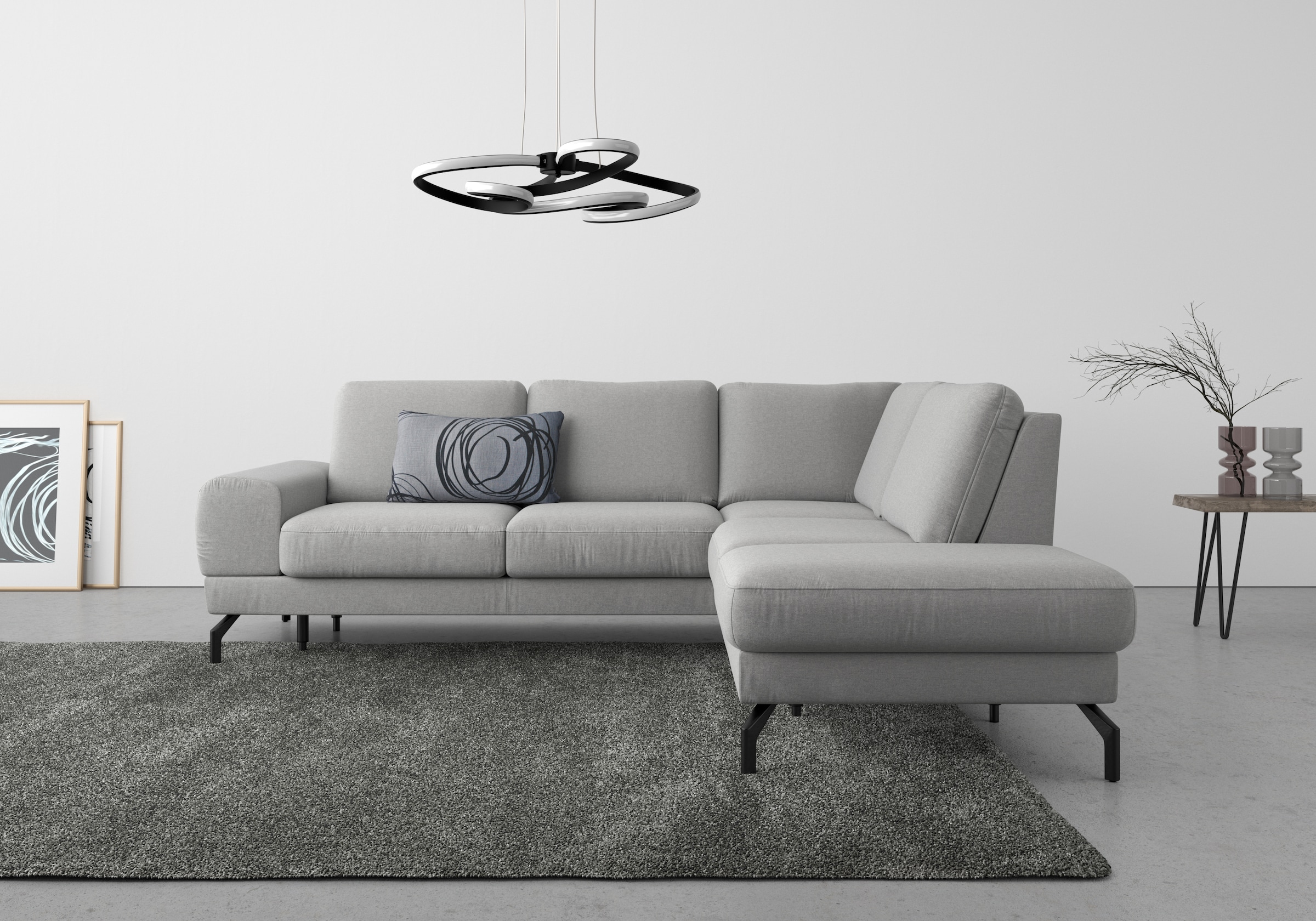 sit&more Ecksofa »Cinturo L-Form«, inklusive Sitztiefenverstellung und Federkern, Sitzhöhe 48 cm