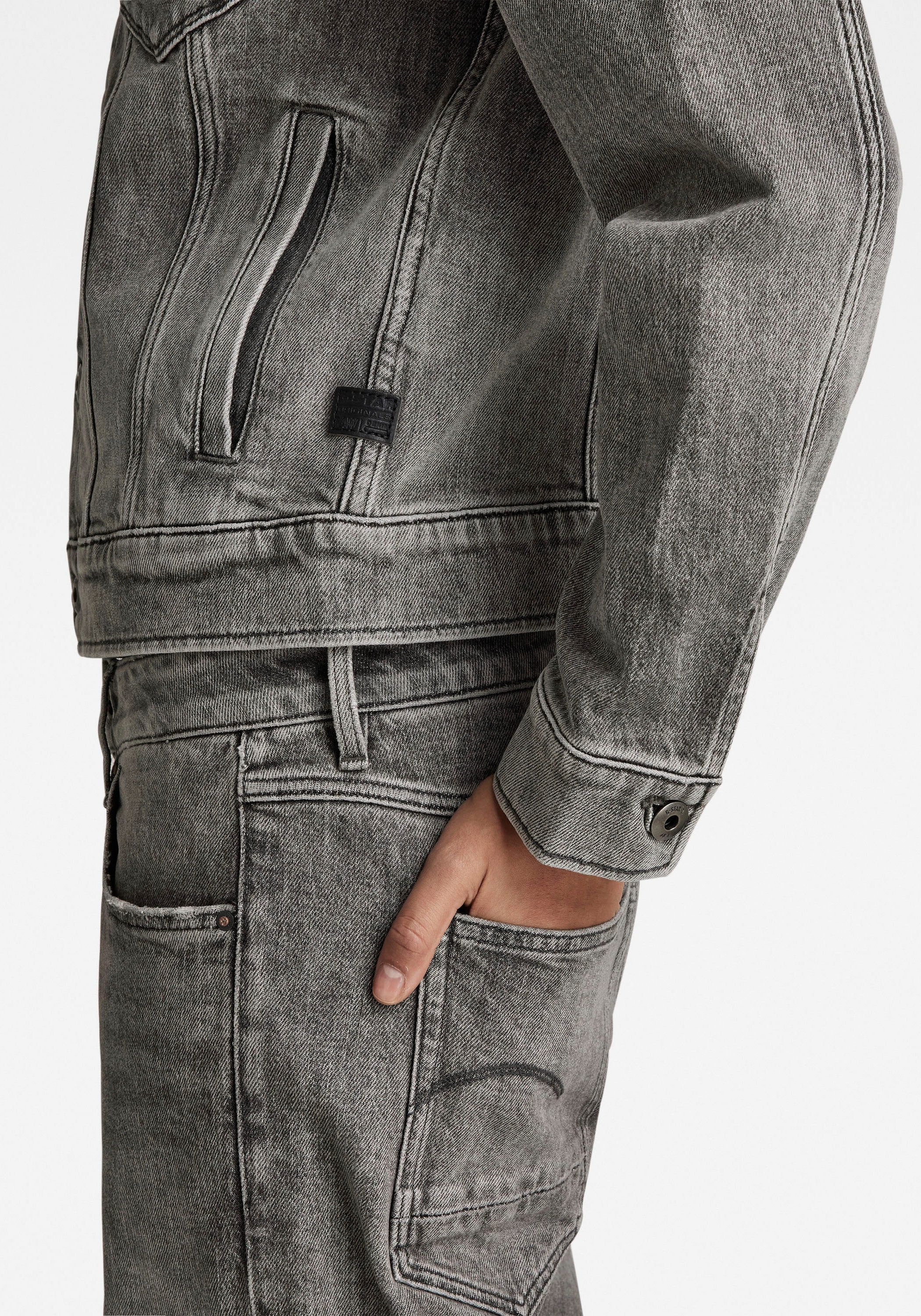 RAW Ösenknöpfen Jeansjacke jacket«, »Arc Pattentaschen online mit 3D kaufen aufgesetzten G-Star mit