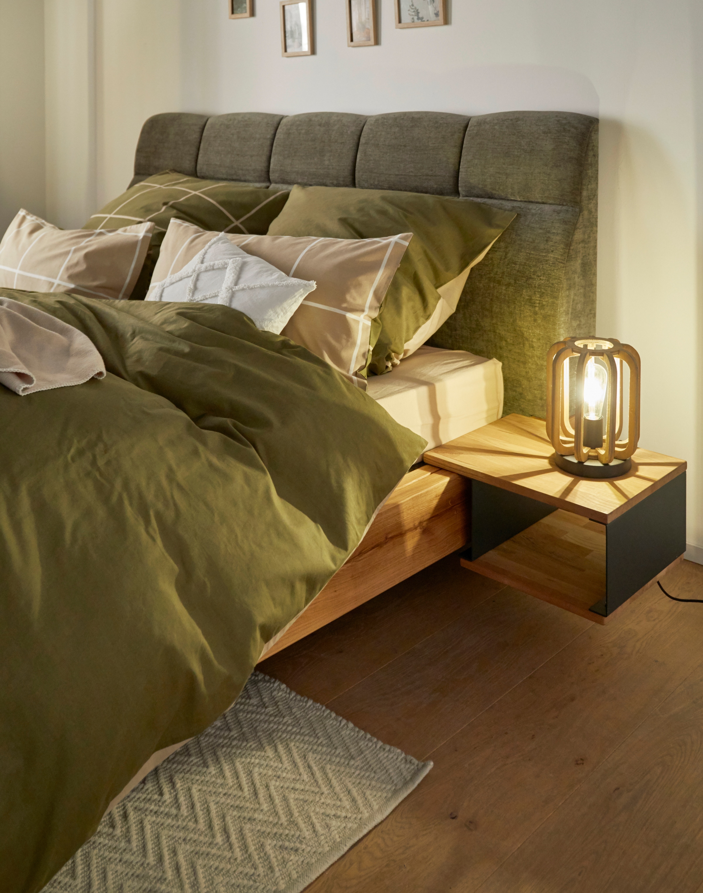 Home affaire Boxspringbett »Villads«, Liegefläche: 180/200 cm, Inside-Boxspring-Unterbau, recycelte Stoffe