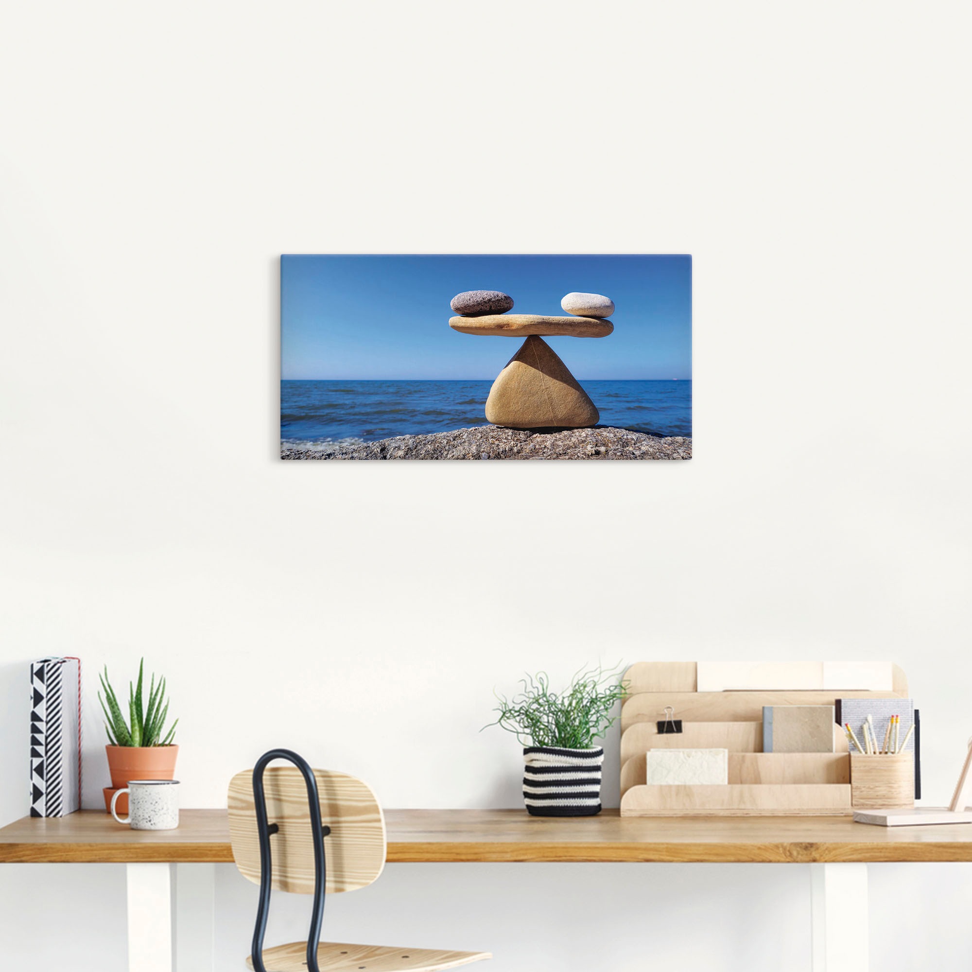 Artland Wandbild »Gleichgewicht - Steine Meer« Zen 1 Stk. tlg. als Alubild, Outdoorbild, Leinwandbild, Poster, Wandaufkleber