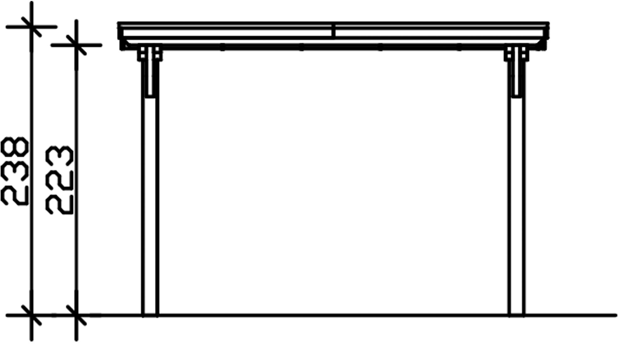 Skanholz Einzelcarport »Emsland«, Holz, 291 cm, Anthrazit