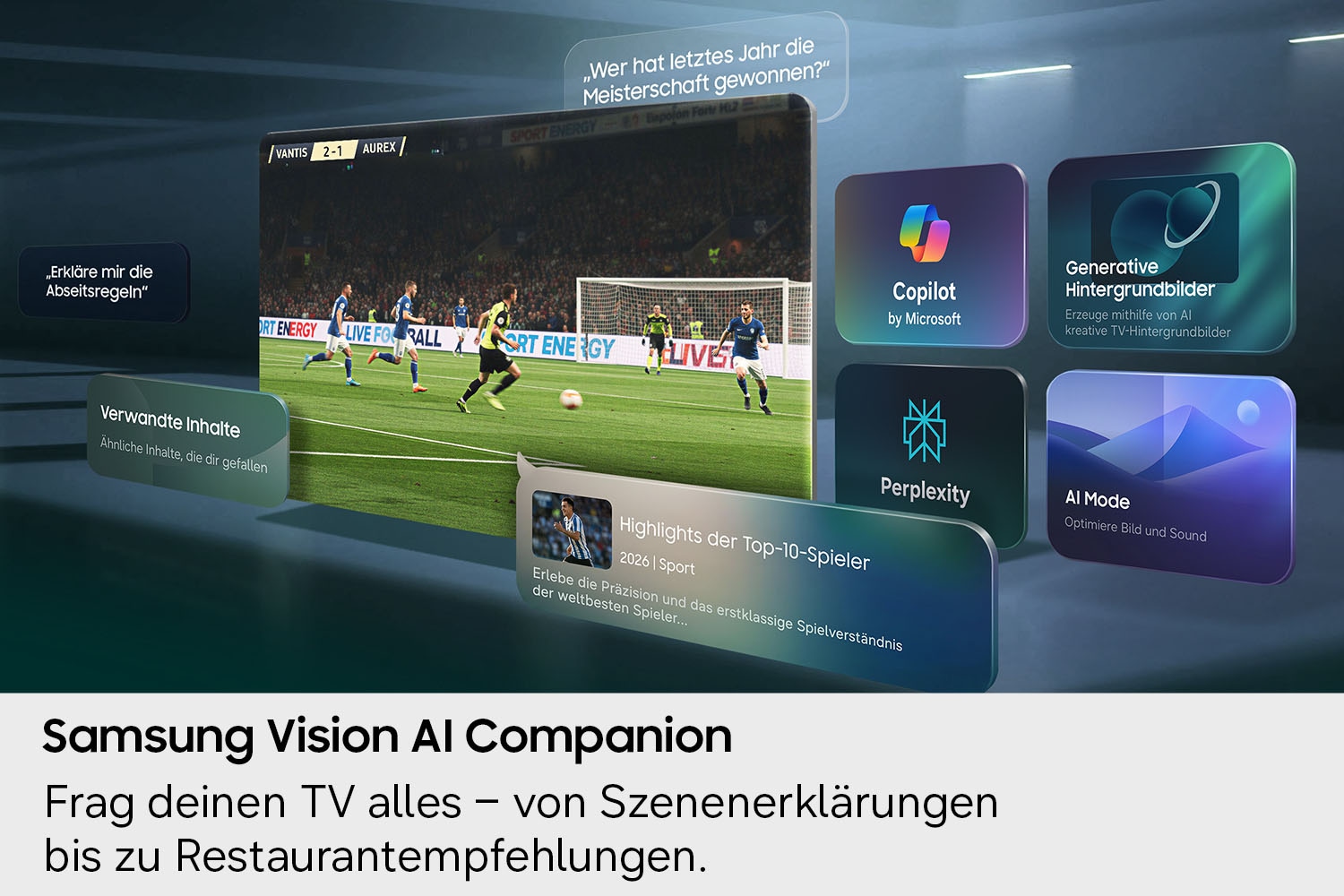 Samsung OLED-Fernseher »GQ55S83HAE« 138 cm/55 ″ Smart-TV HDR 10+ Bild, Premium Gaming Pack mit 120Hz, HDMI 2.1, Dolby Atmos