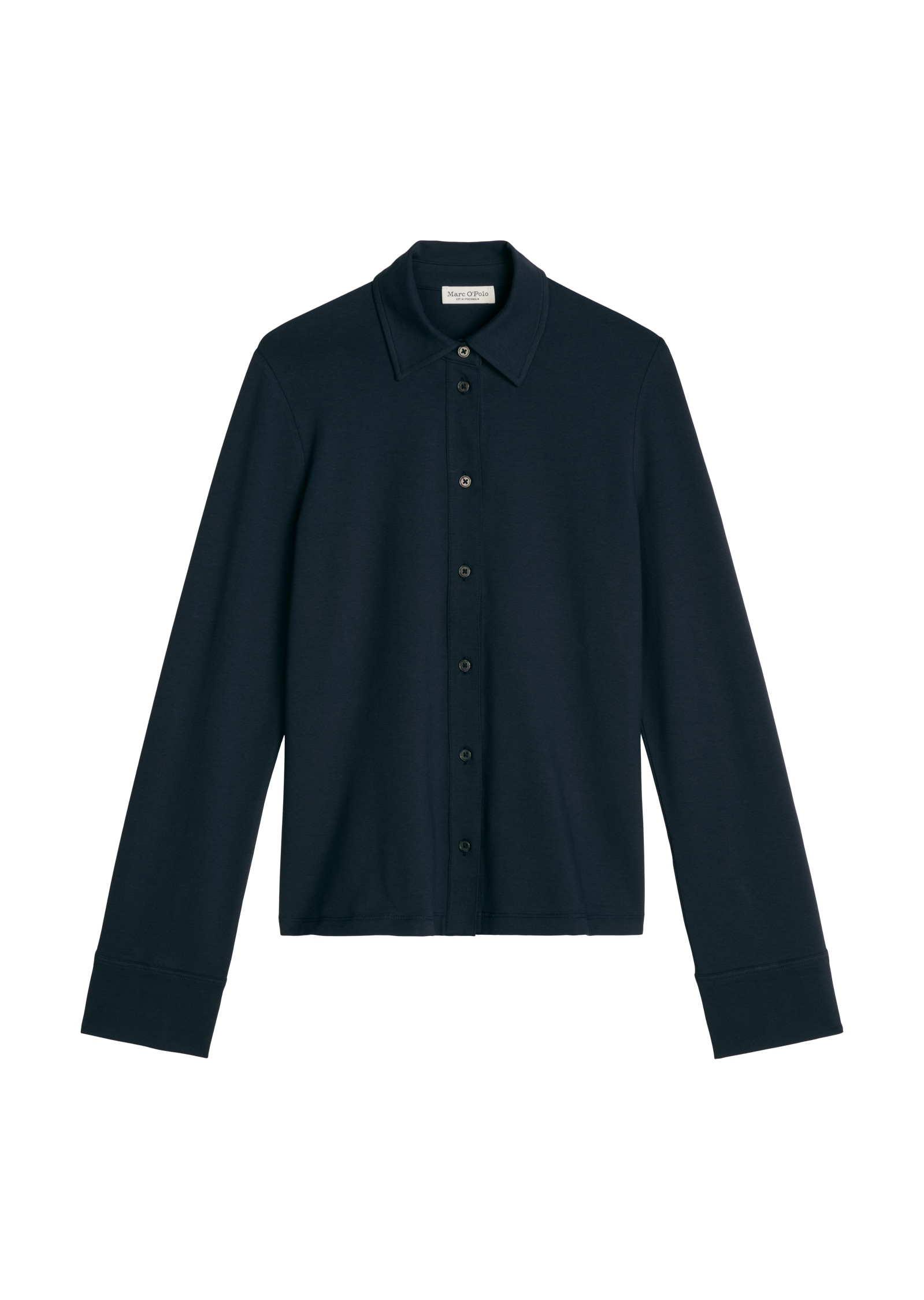 Marc O'Polo Hemdbluse aus Stretch-Baumwolle mit Paper-Finish