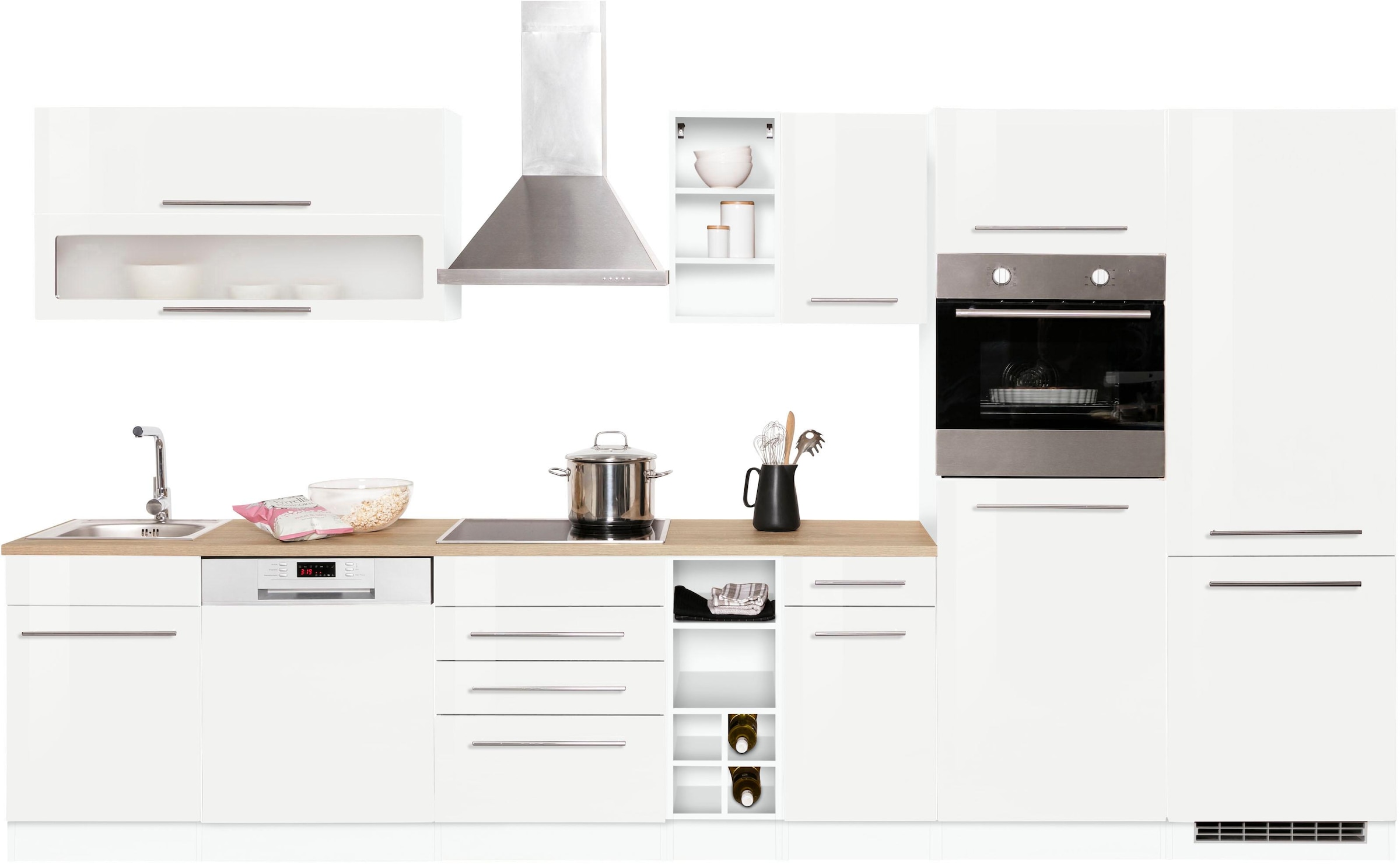 HELD MÖBEL Küchenzeile »Eton«, mit E-Geräten, Breite 360 cm