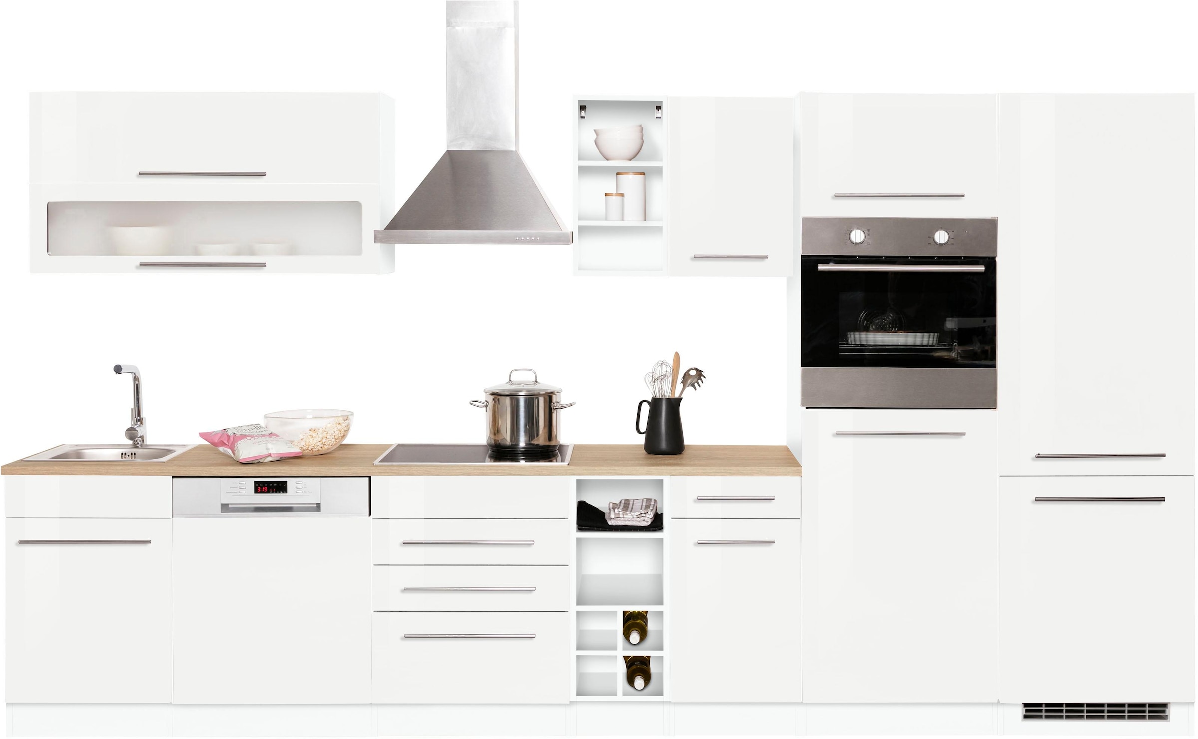 KOCHSTATION Küchenzeile »KS-Eton«, mit E-Geräten, Breite 360 cm günstig online kaufen