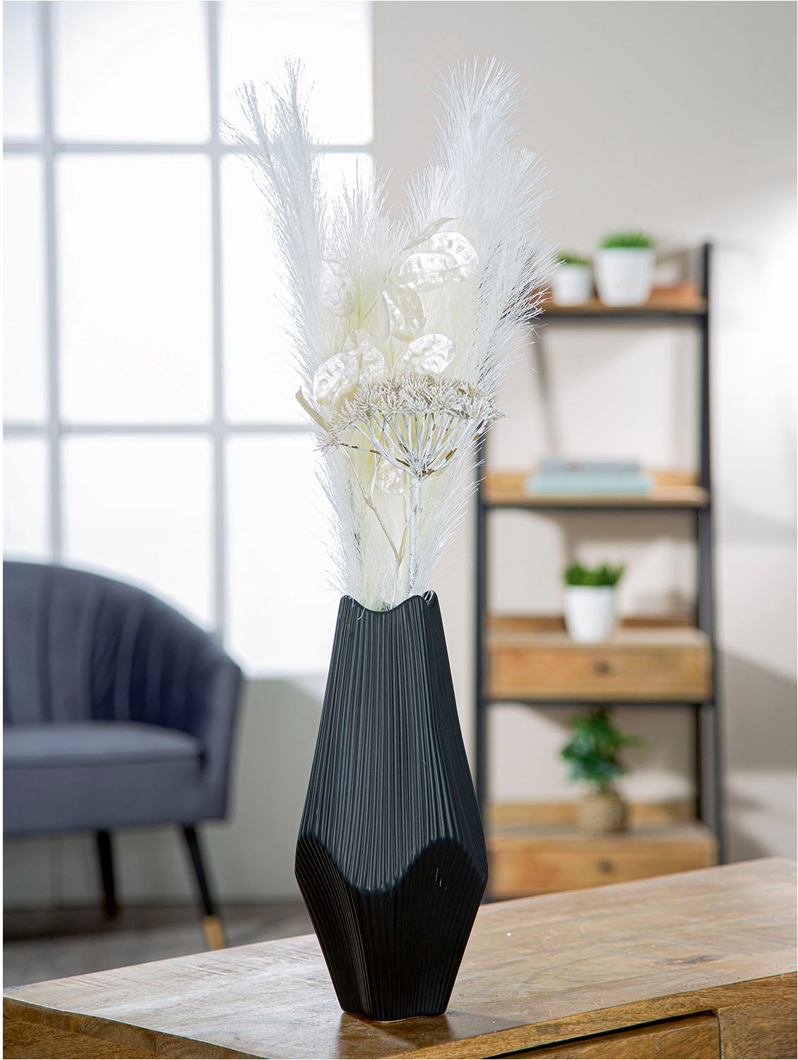 GILDE Tischvase »Vase Lamellen H. 30 cm«