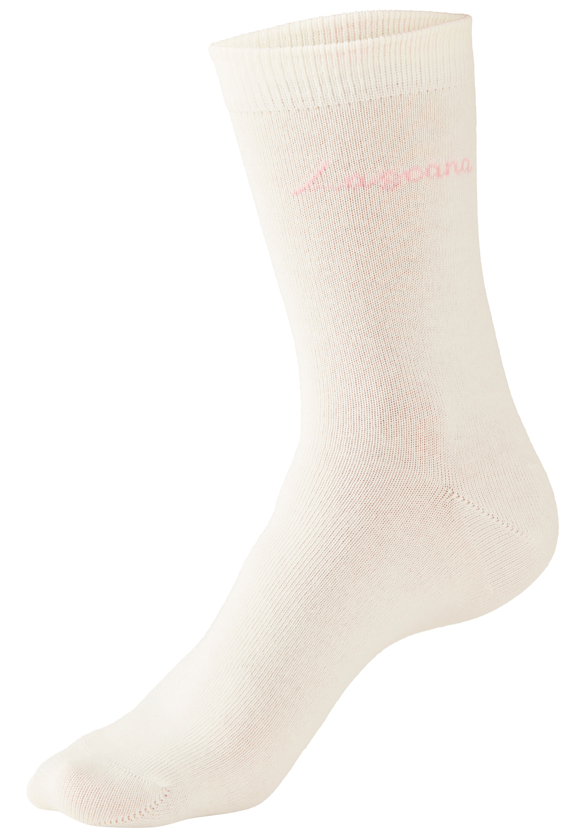 LASCANA Basicsocken »für Damen mit eingestricktem Markenlogo« Box, 7 Stk. tlg. in ansprechender Geschenkbox