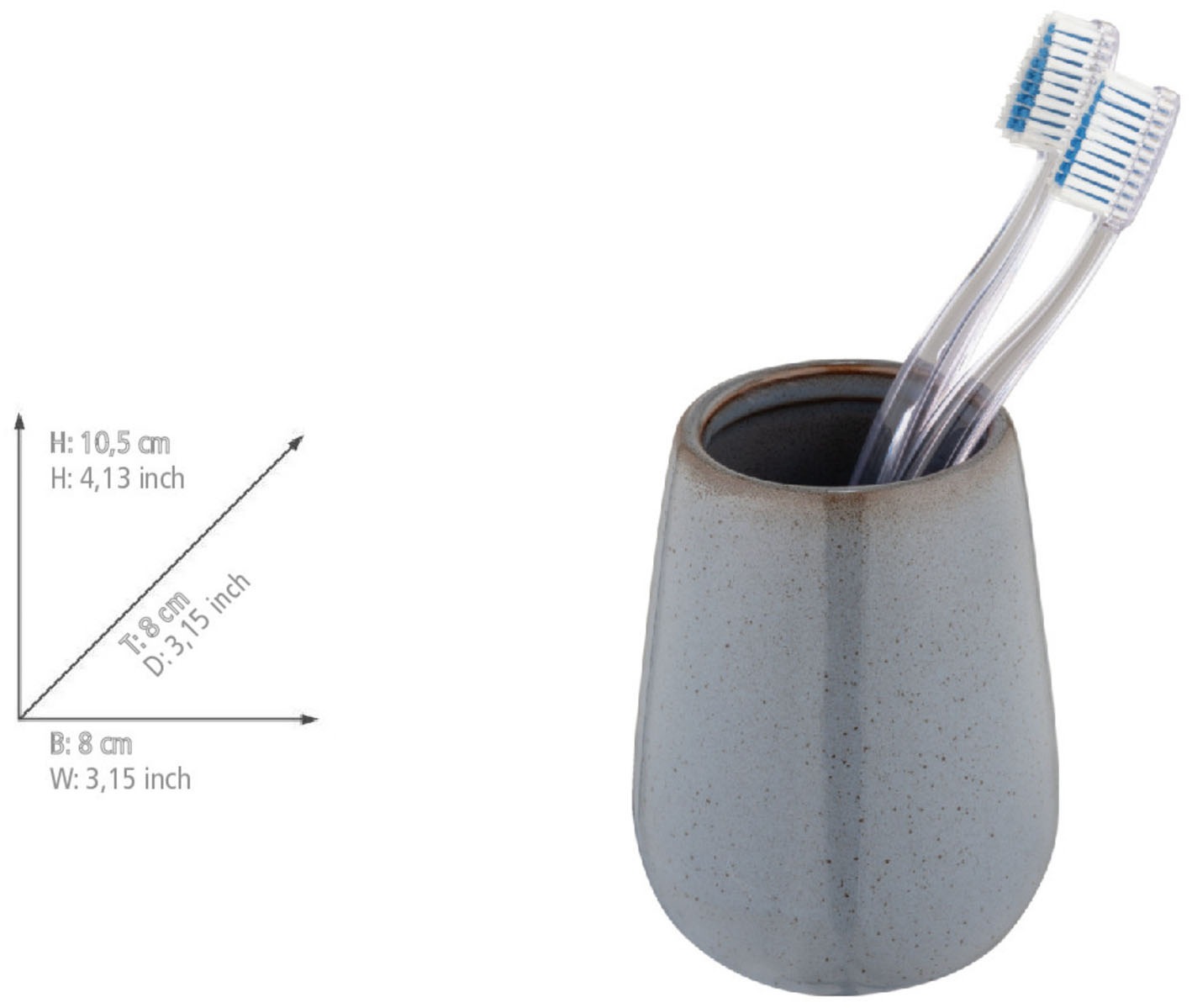 WENKO Badaccessoire-Set »Sirmione« Seifenspender und Zahnputzbecher, Keramik mit individueller Glasur