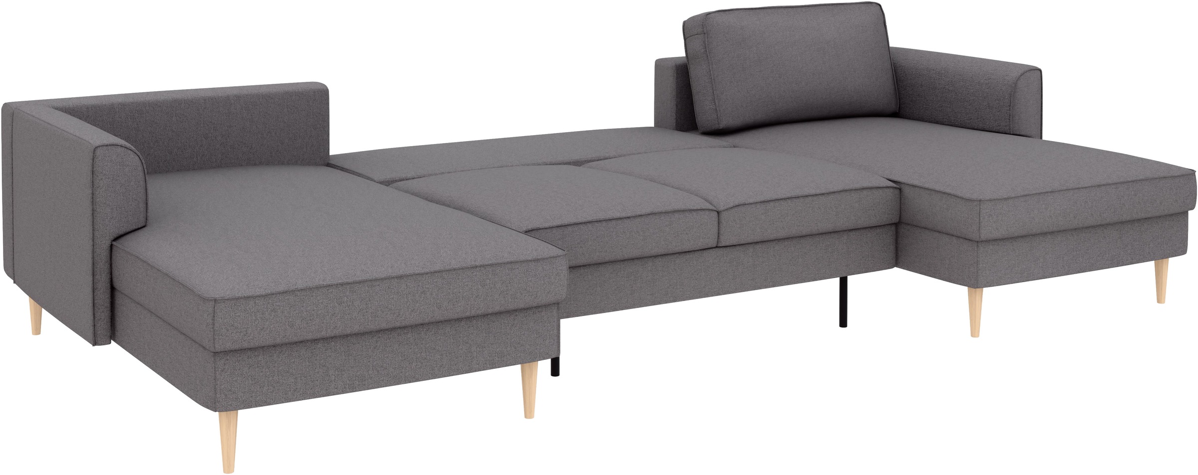 Home affaire Wohnlandschaft »Booster Couch wahlweise mit Schlaffunktion und Bettkasten-auch in Cord«, Sofa in U-Form, Breite 305 cm