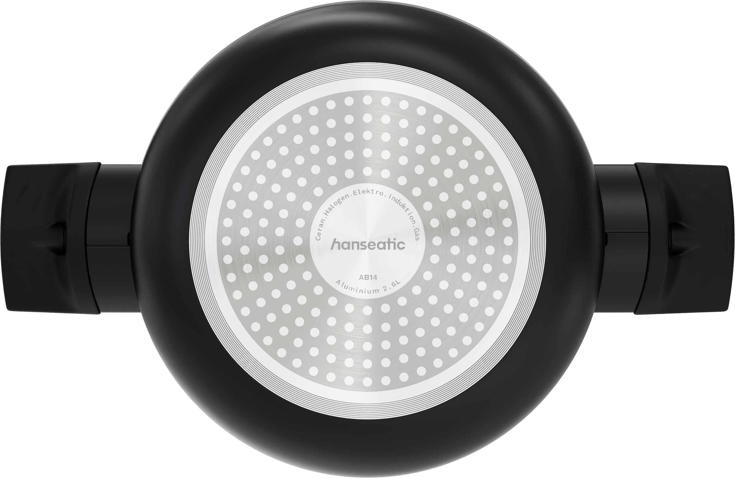 Hanseatic Topf-Set »ALU SCANDI, mit Antihaftbeschichtung« Set, Stielkasserolle 16 cm, Kochtopf 16/20/24 cm, Bratpfanne 24/28 cm, 9 tlg. Aluminium