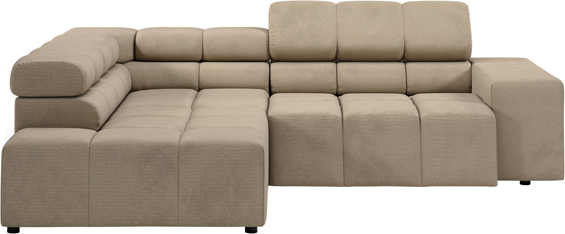 INOSIGN Ecksofa "Ancona, incl. Kopfteilverstellung + 3 Zierkissen, L-Form, günstig online kaufen