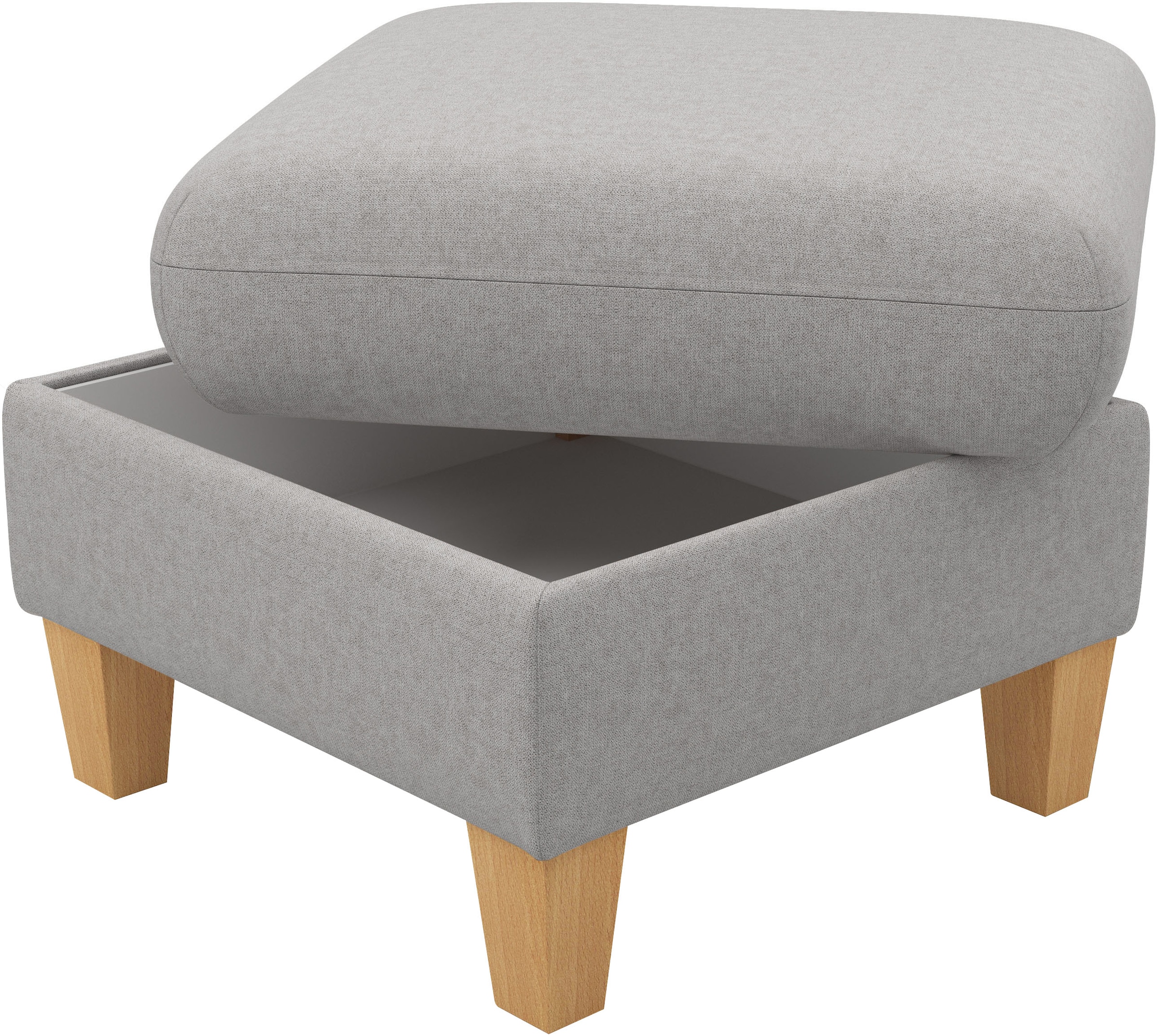 Home affaire Polsterhocker »Rochelle« 1 Stk. tlg. Massive 12 cm Holzbeine