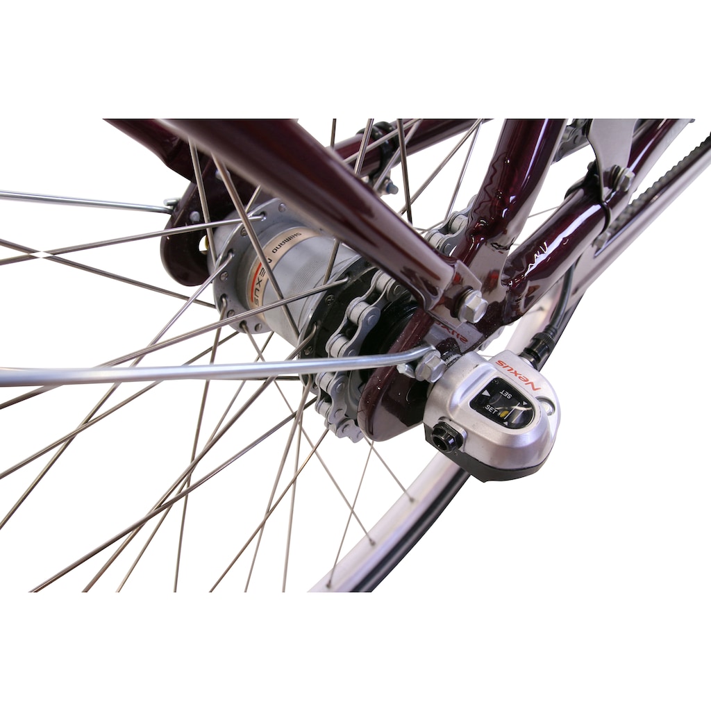 HAWK Bikes Cityrad »HAWK City Classic Joy Bordeaux«, 3 Gang, Shimano, Nexus Schaltwerk