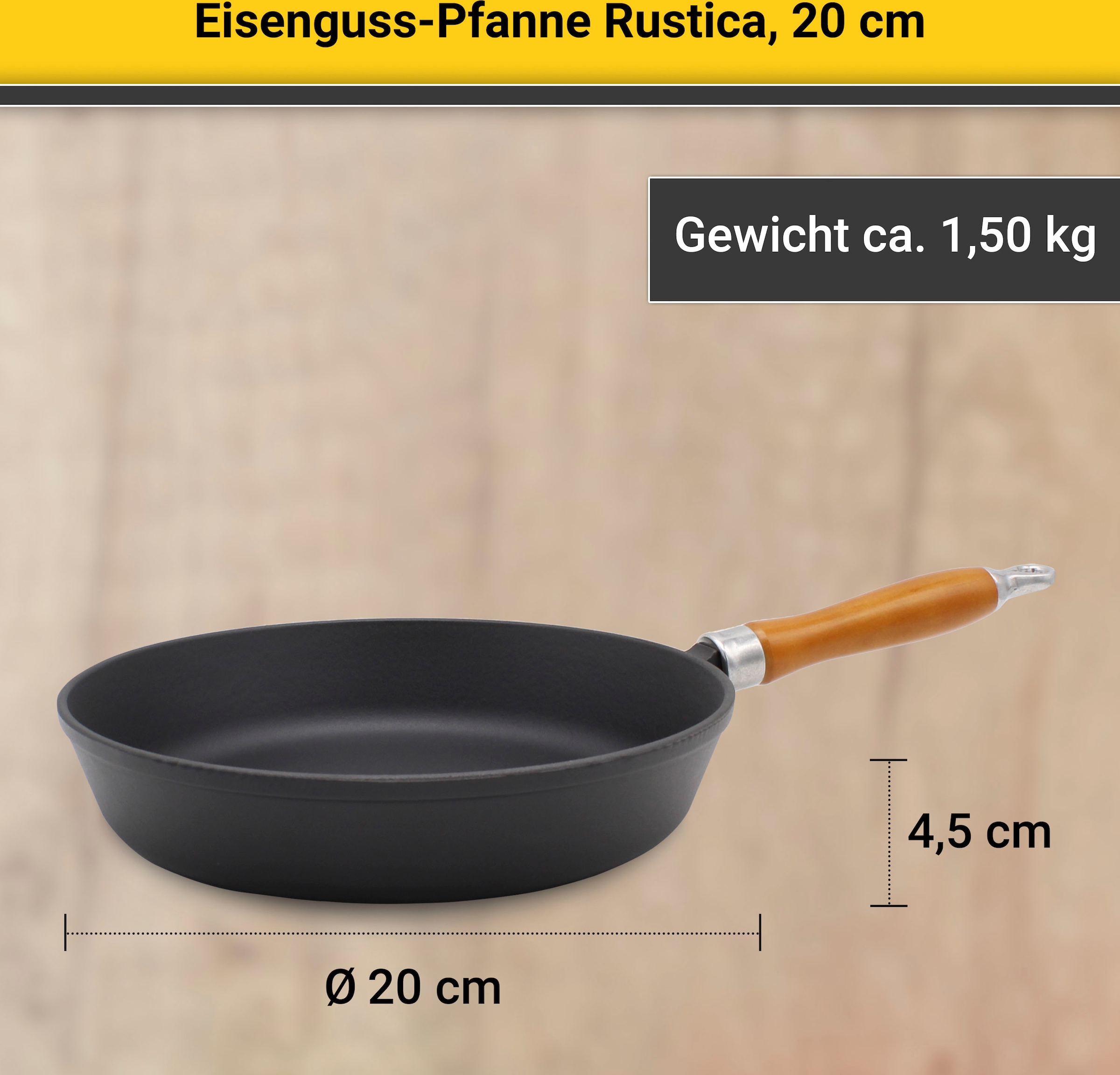 bestellen online Induktion »Rustica«, Krüger tlg.), Gusseisen, (1 Bratpfanne