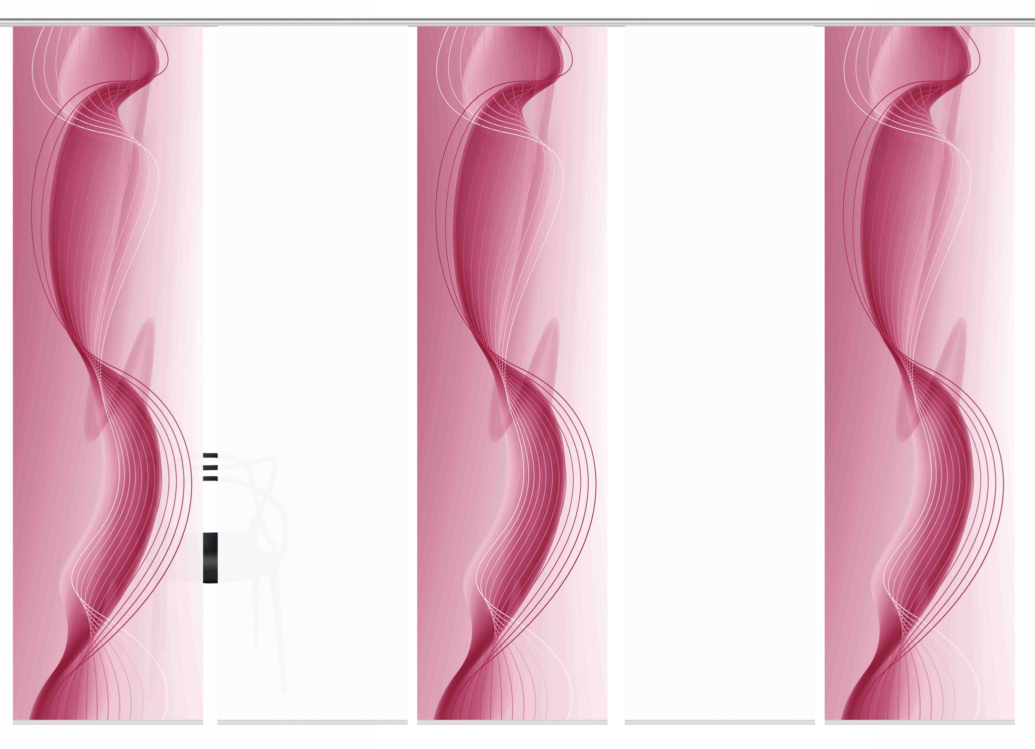 HOME WOHNIDEEN Schiebegardine »FILIZ 5er SET«, (5 St.), Schiebevorhang Digidruck 5er Set FILIZ