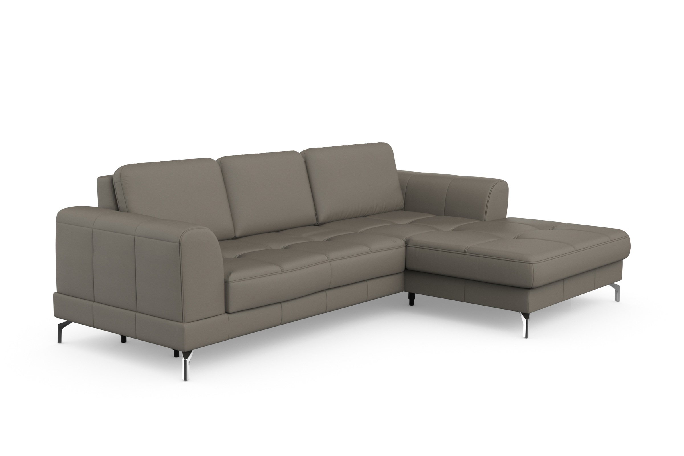 sit&more Ecksofa »Bendigo L-Form«, inklusive Sitztiefenverstellung, Bodenfreiheit 12 cm, in 2 Fußfarben