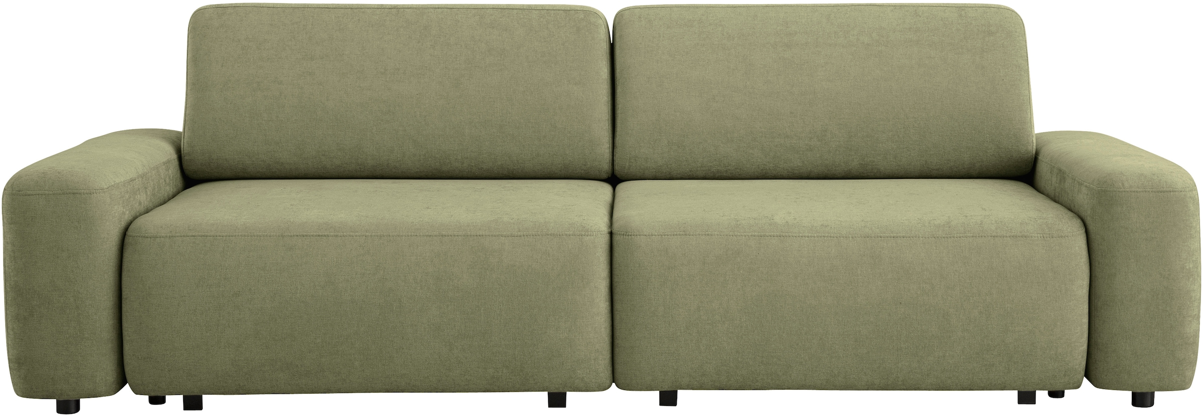 INOSIGN 3-Sitzer »TORGE (257cm), Sofa,Schlafsofa in Cord, Samtvelours, Struktur fein«, rundes Design, Schlaffunktion u. Bettkasten, Liegefläche: 135/200 cm