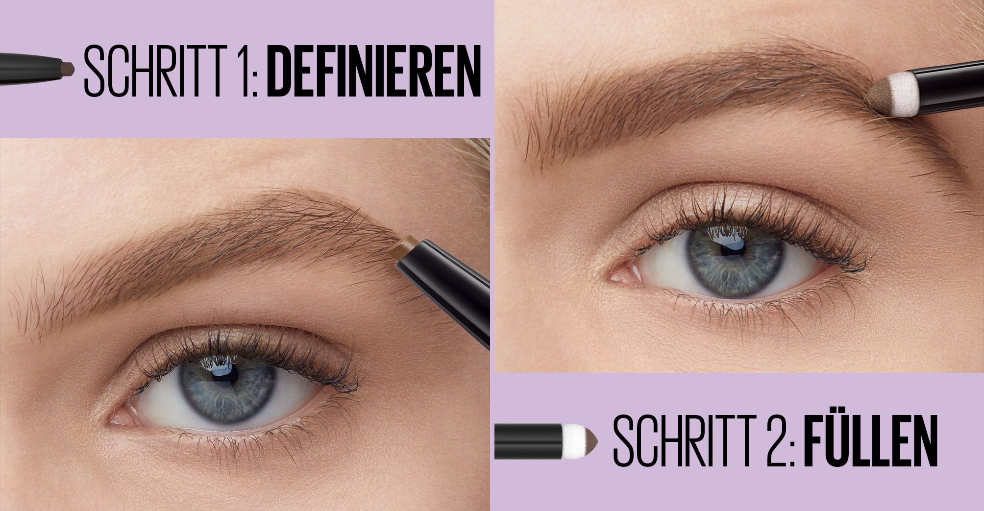 MAYBELLINE NEW YORK Augenbrauen-Stift »EXPRESS BROW SATIN DUO« mit Duo-Applikator