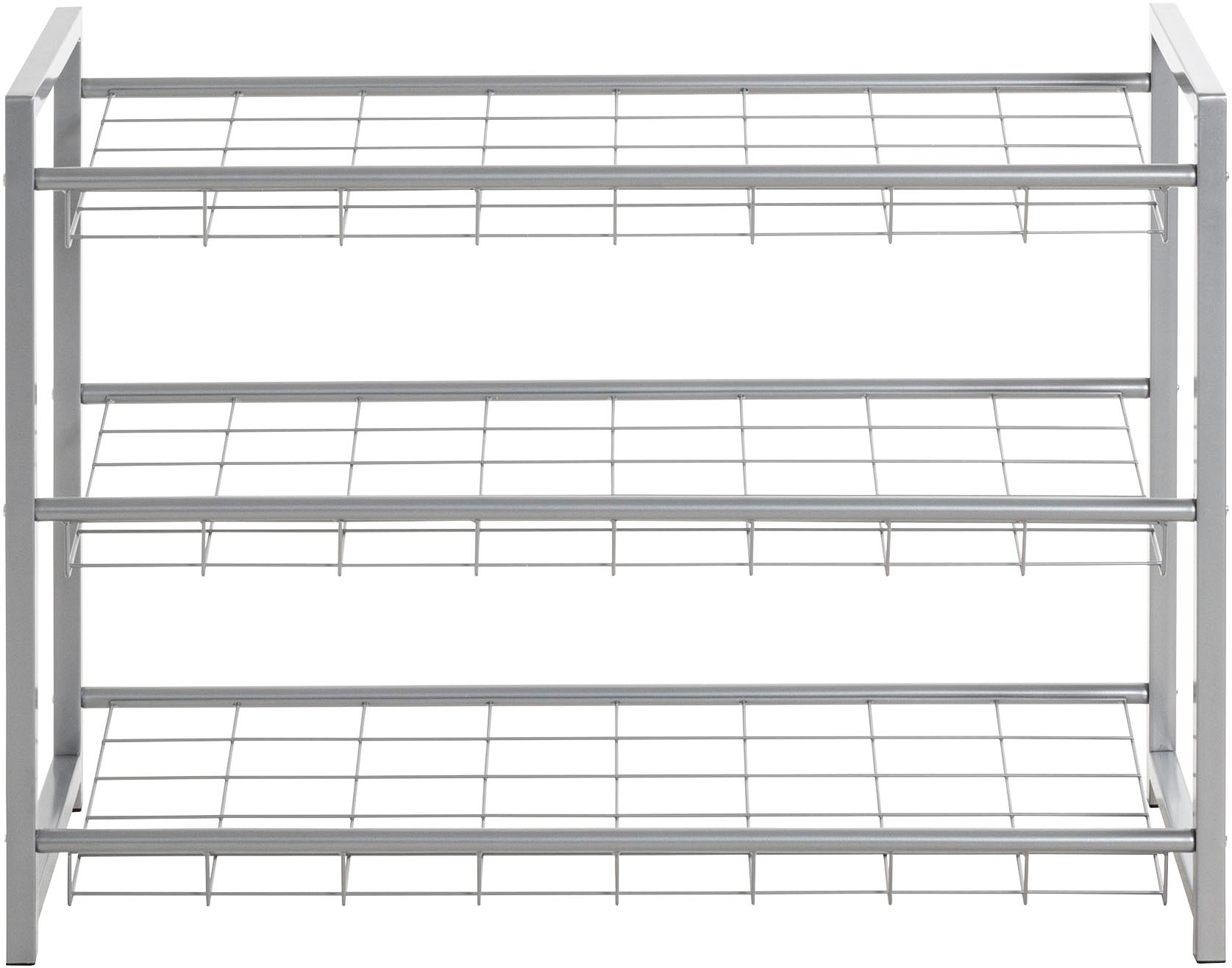 HAKU Schuhregal »Schuhaufbewahrung« rechteckig - aus Metall Grau - B/T/H 80/30/60 cm