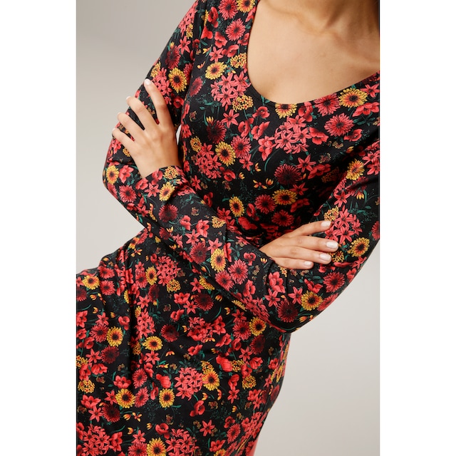 Aniston CASUAL Jerseykleid, mit zartem Blumendruck günstig kaufen
