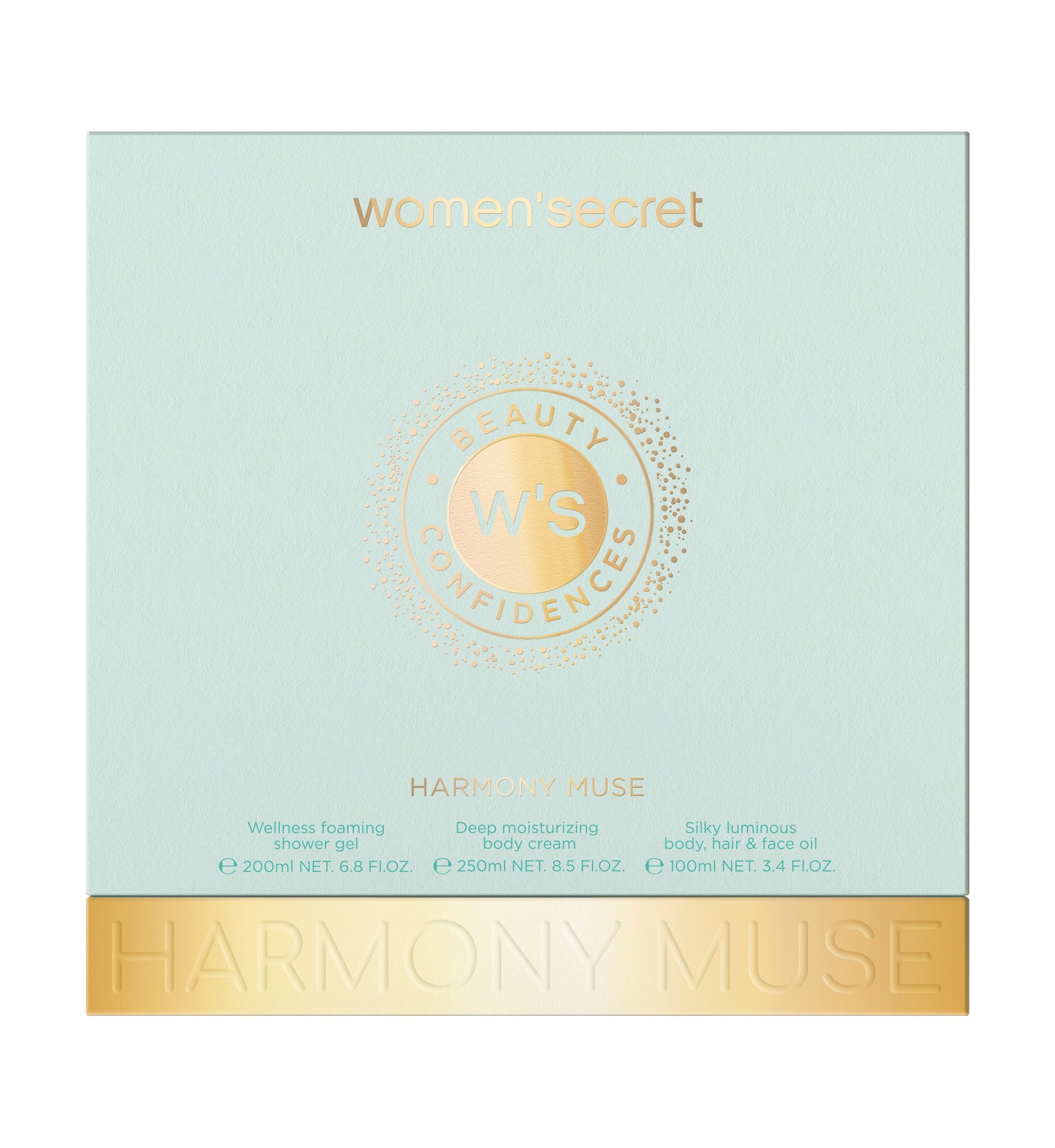 women'secret Duft-Set »Giftset - L - Harmony Muse« Set, 3 Foaming Gel 200ml + B.Cream 250ml + B.Oil 100ml
