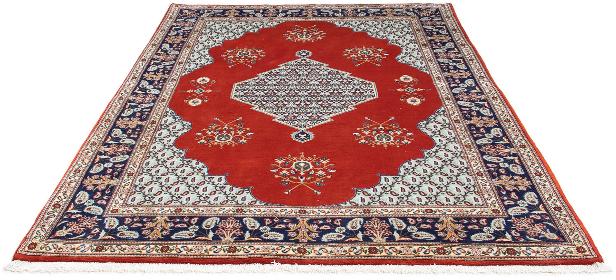 morgenland Orientteppich »Perser - Ghom - 243 x 179 cm - dunkelrot«, rechte günstig online kaufen