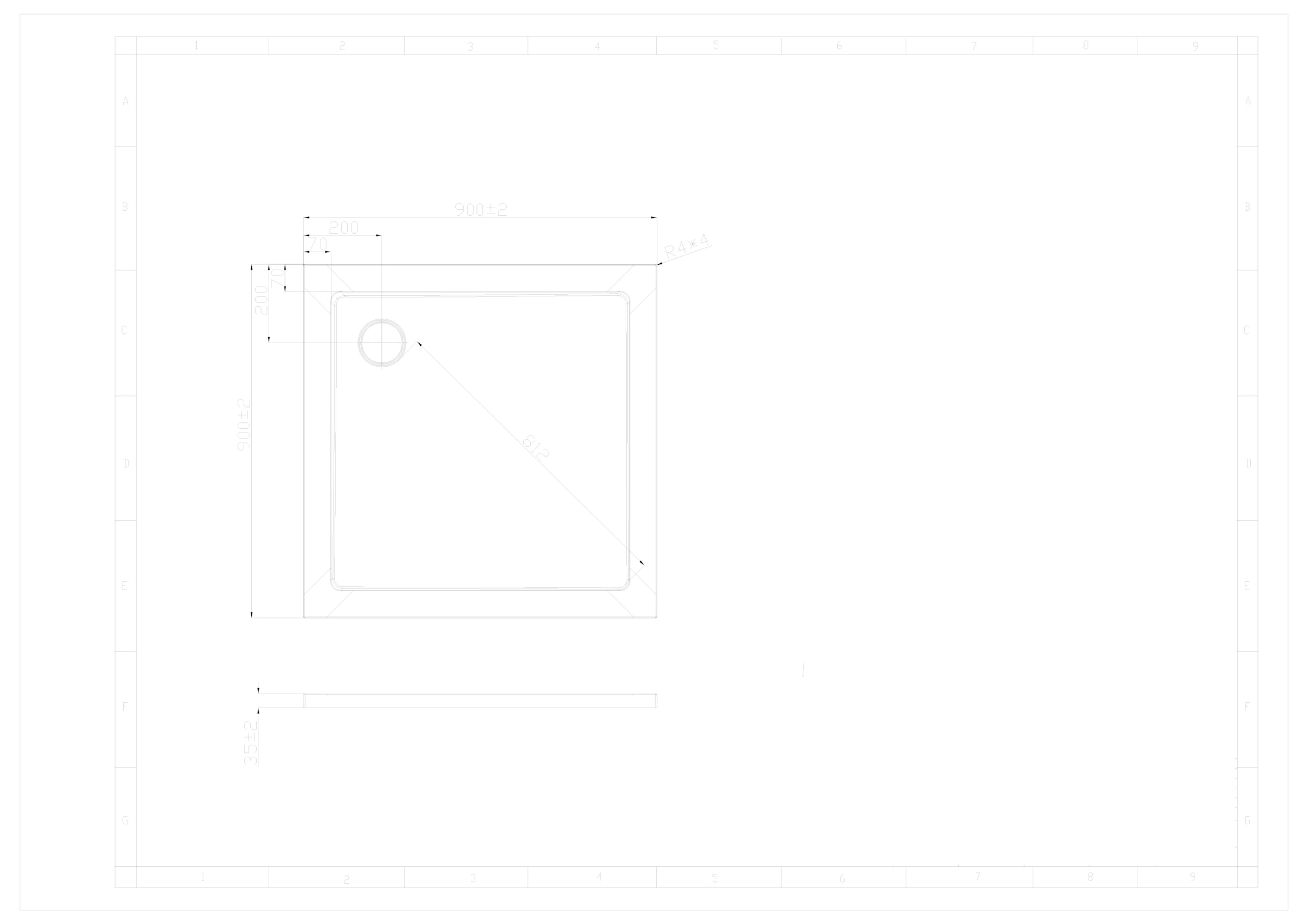 Sanotechnik Duschwanne »SMC«, eckig, BxT: 90 x 90 cm
