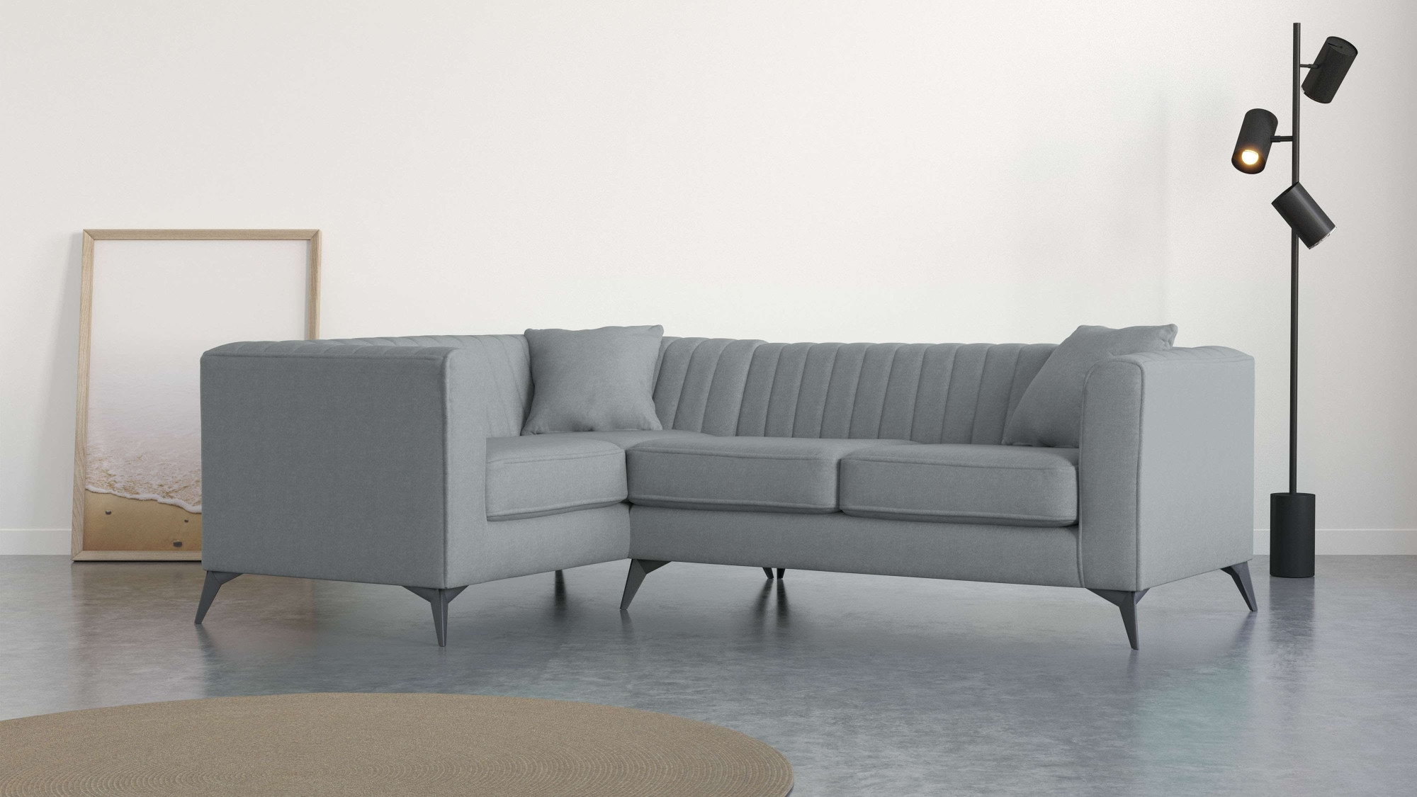 Places of Style Ecksofa »MATTHEW B/T/H: 240/167/74 cm«, L-Form, Steppung im günstig online kaufen