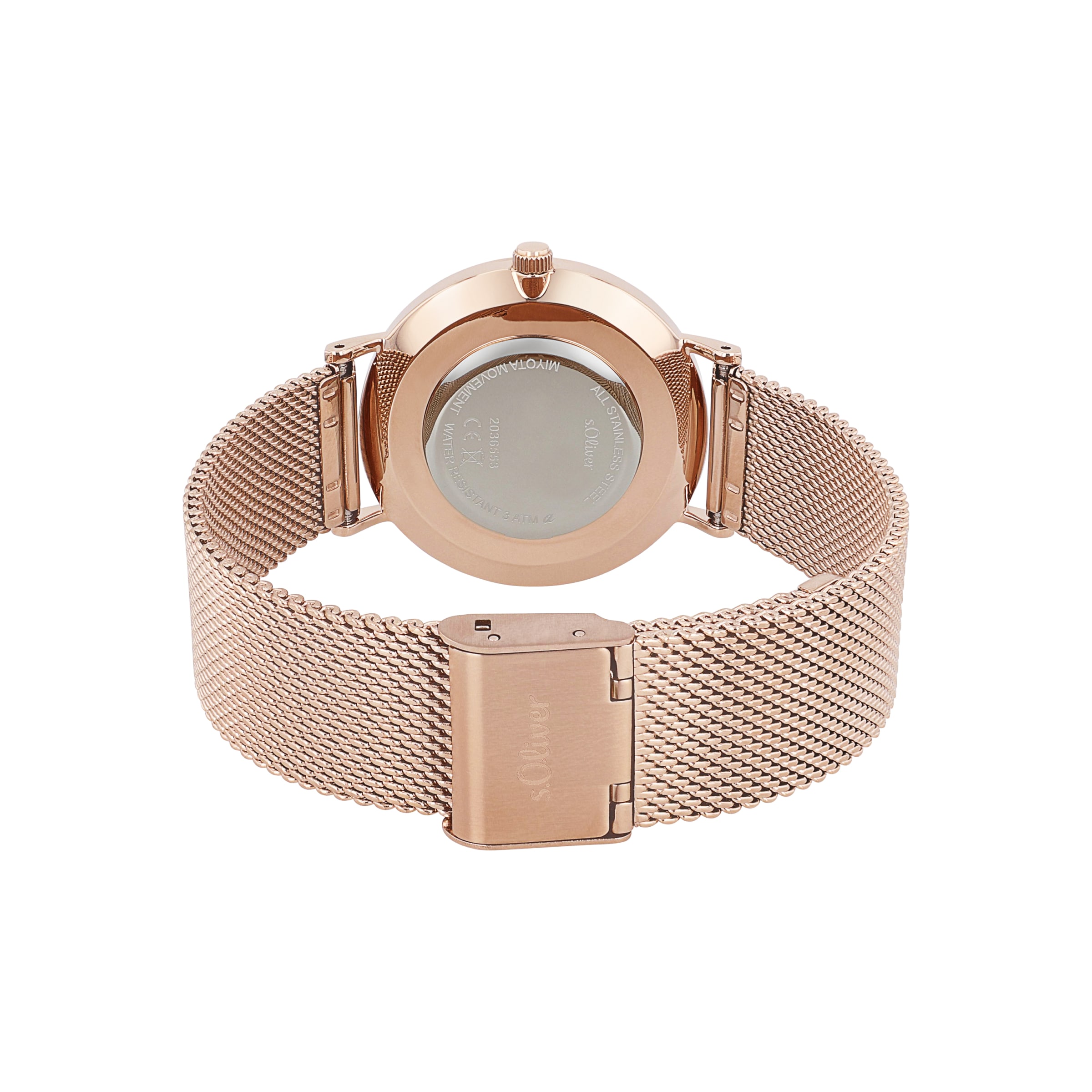 s.Oliver Quarzuhr, Armbanduhr, Damenuhr, Edelstahlarmband, analog