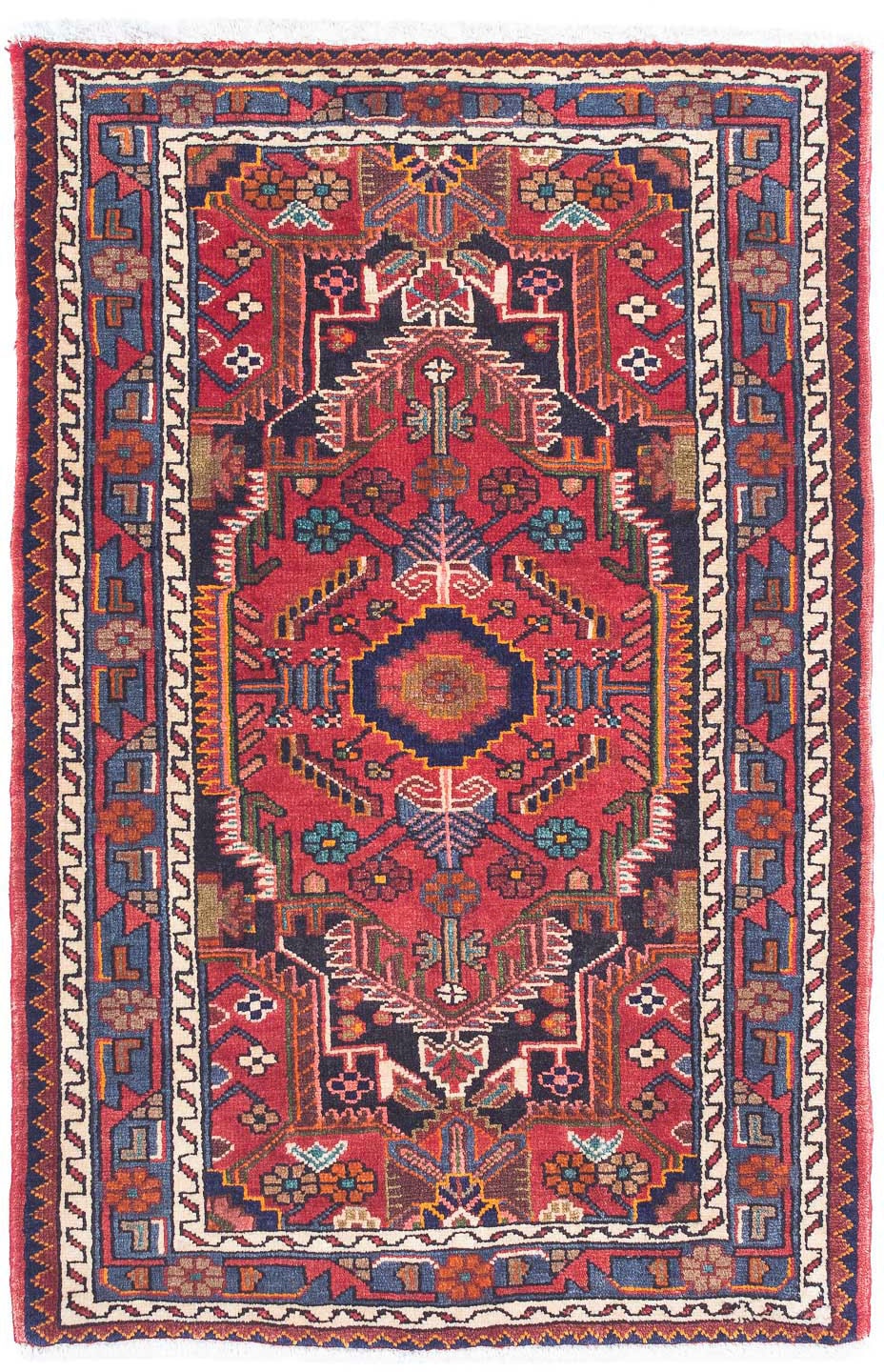 morgenland Wollteppich »Hamadan Medaillon 138 x 88 cm«, rechteckig, 10 mm H günstig online kaufen