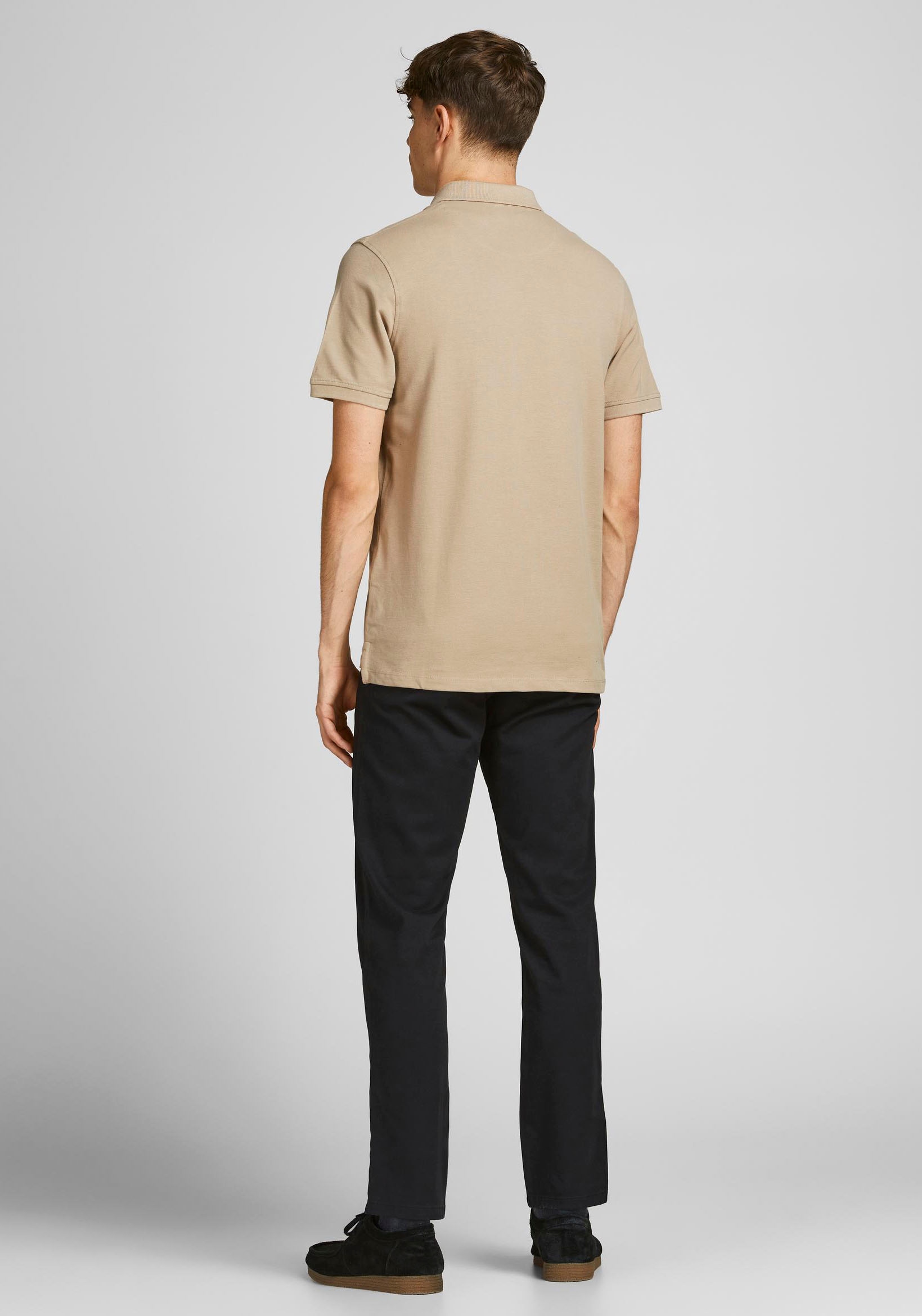 Jack & Jones Poloshirt »JJEPAULOS Poloshirt mit klassischem Kragen und figurbetonter Form«, Logostickerei, modisch, schmal, Baumwolle, Polokragen
