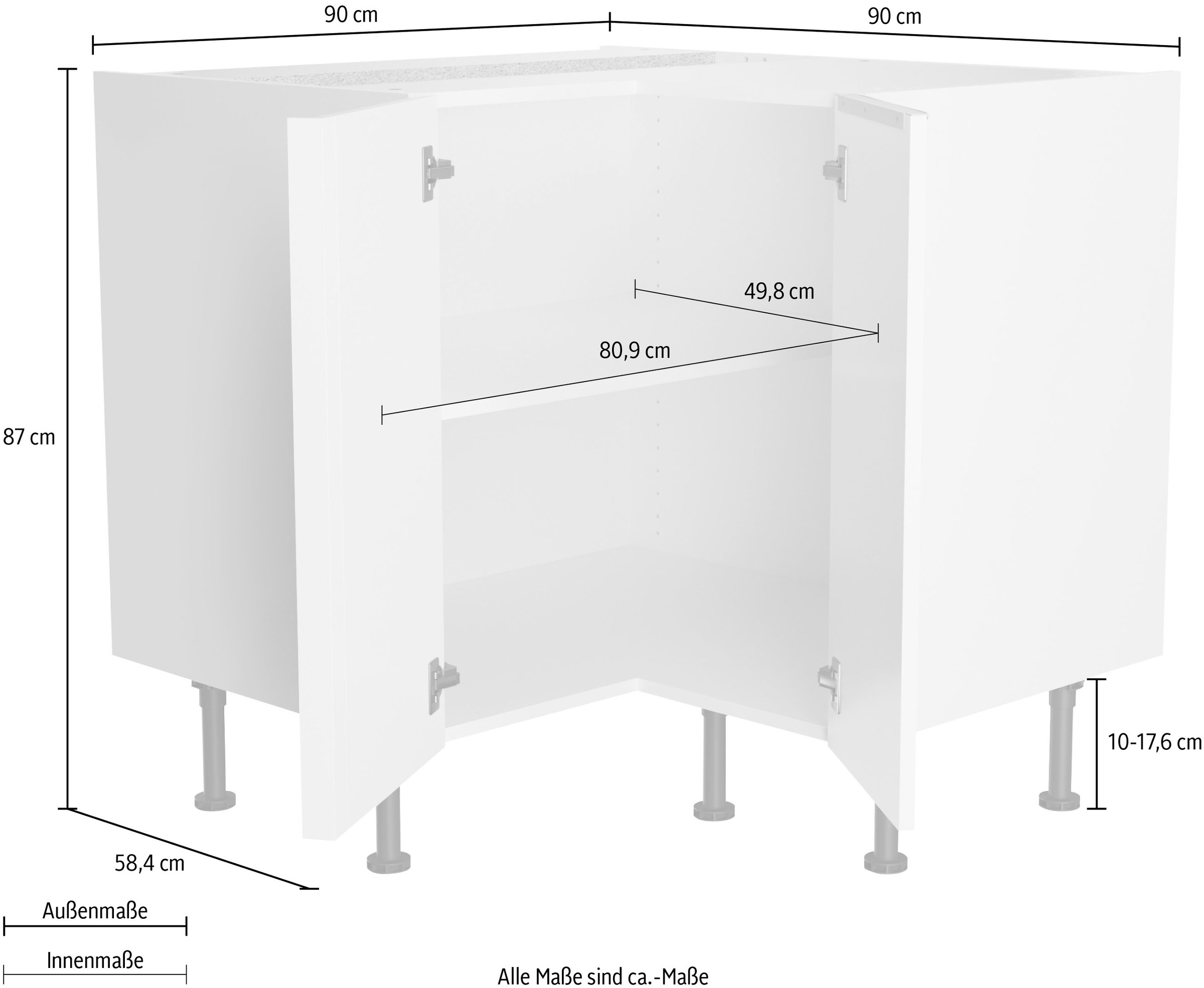 KOCHSTATION Eckunterschrank »KS-Aken«