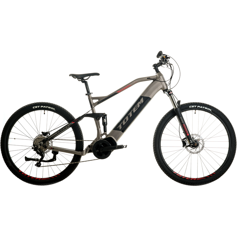 TOTEM »Carry Pro« 10 Gang Shimano Deore Schaltwerk Kettenschaltung Mittelmotor 250 W Pedelec, Elektrofahrrad für Damen u. Herren, MTB...