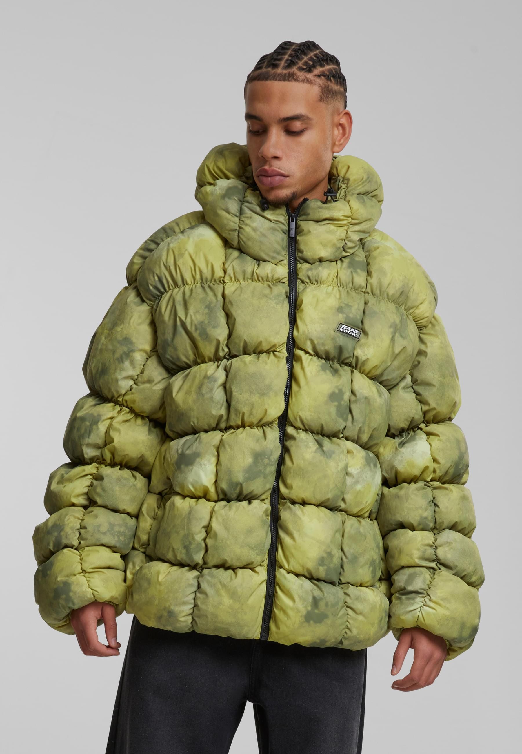 Karl Kani Winterjacke »Karl Kani Karl Kani Sport Patch Square Quilted Puffer Jacket« 1 Stk. tlg. ohne Kapuze