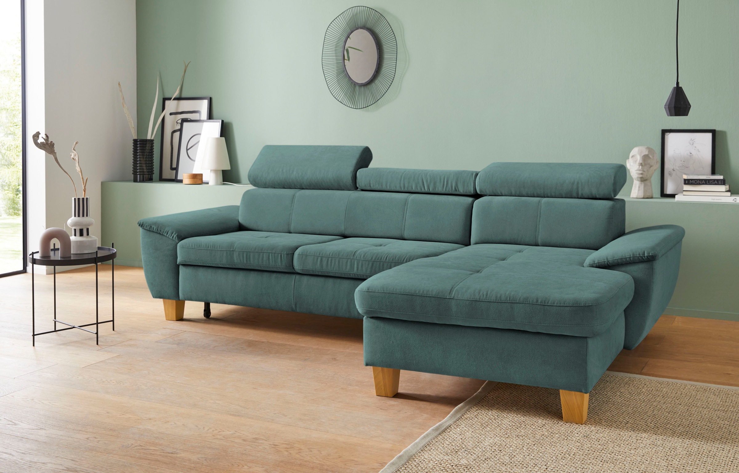 exxpo - sofa fashion Ecksofa »Enya, aufwendige Detailverarbeitung, hoher Si günstig online kaufen