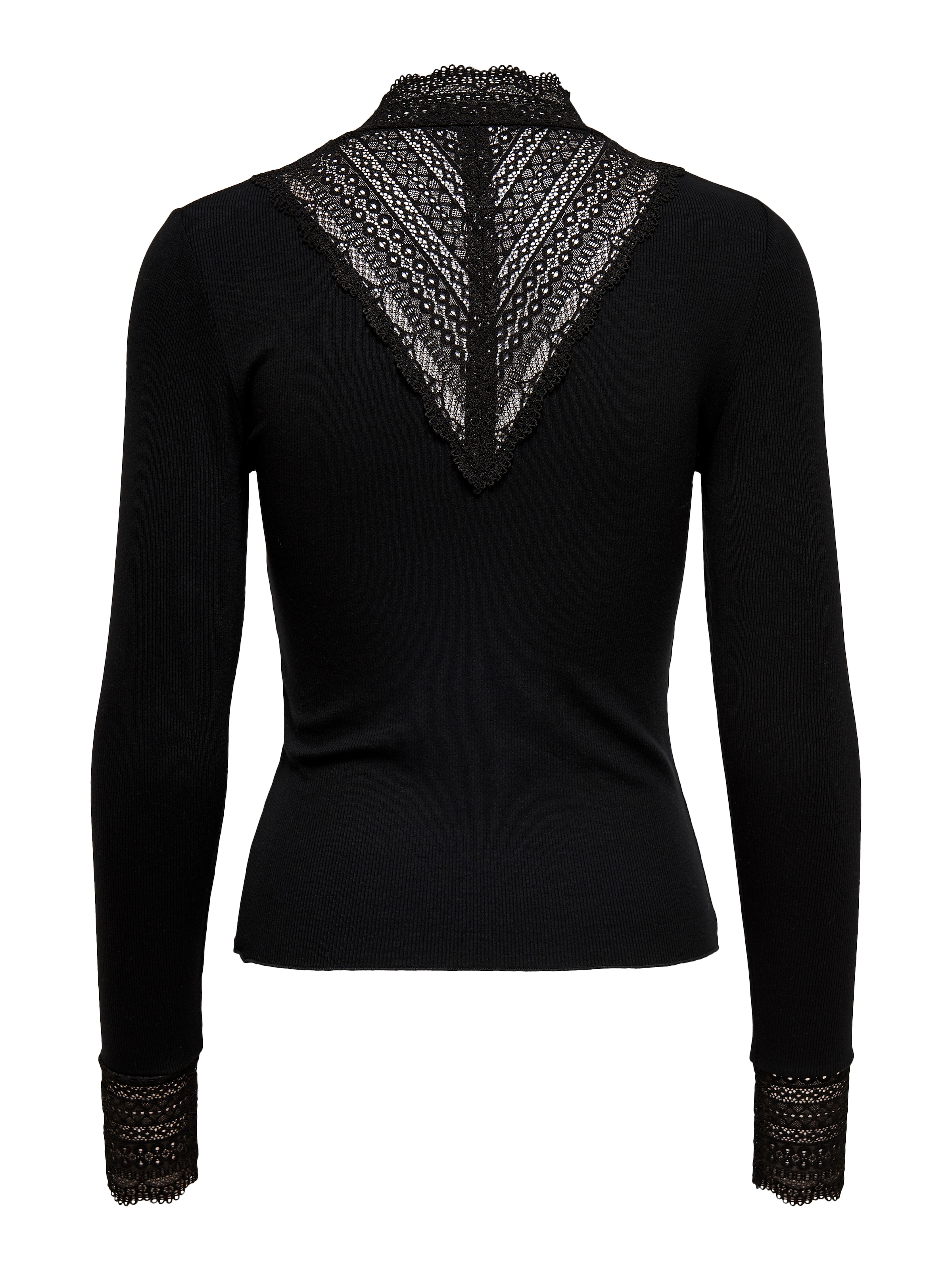 ONLY Spitzenshirt »ONLTILDE L/S HIGH NECK LACE TOP JRS«