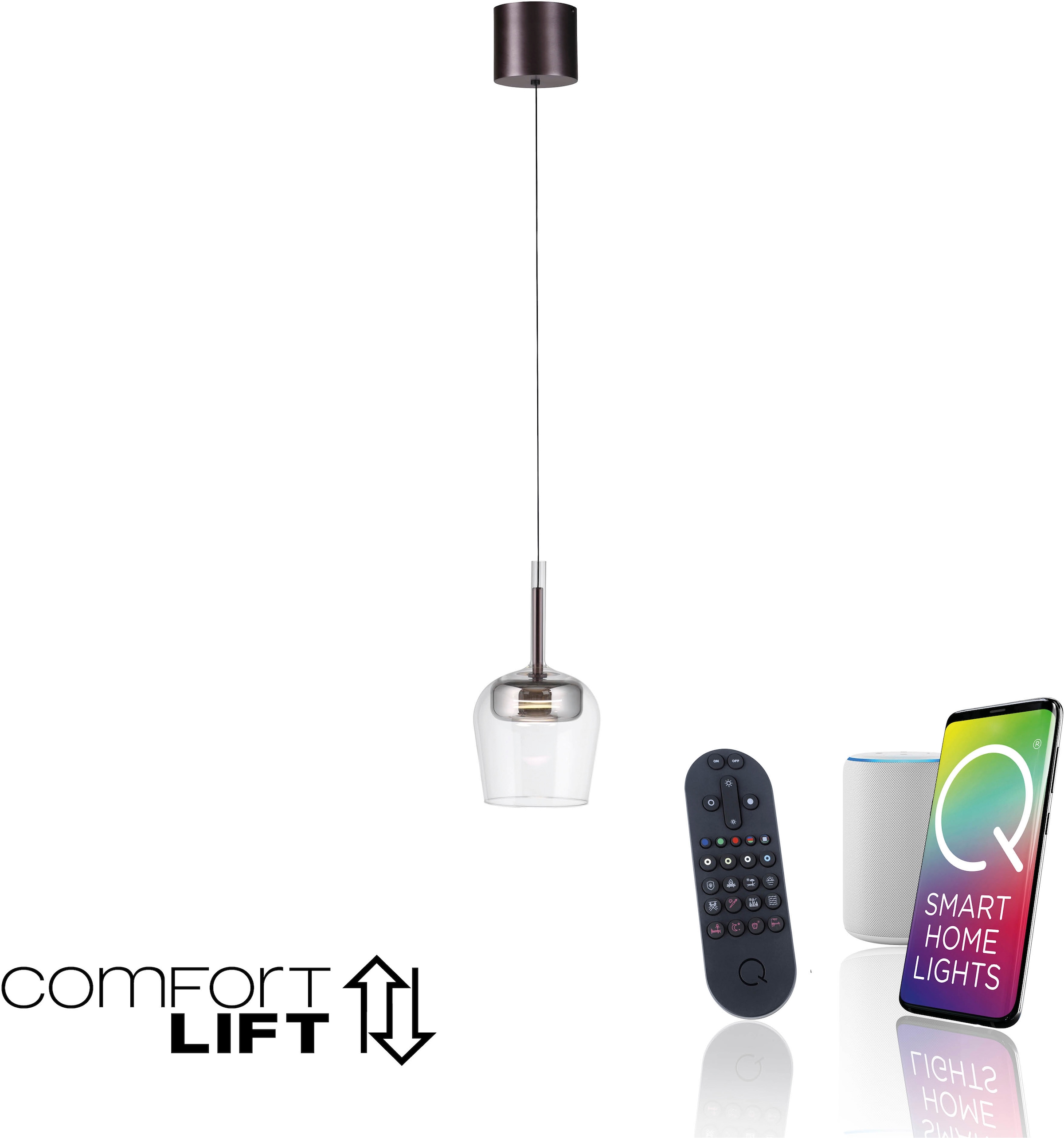 Neuhaus Q SMART HOME LIGHTS LED Pendelleuchte »Q-KON« LED-Board 1 Stk. warmweiß - kaltweiß