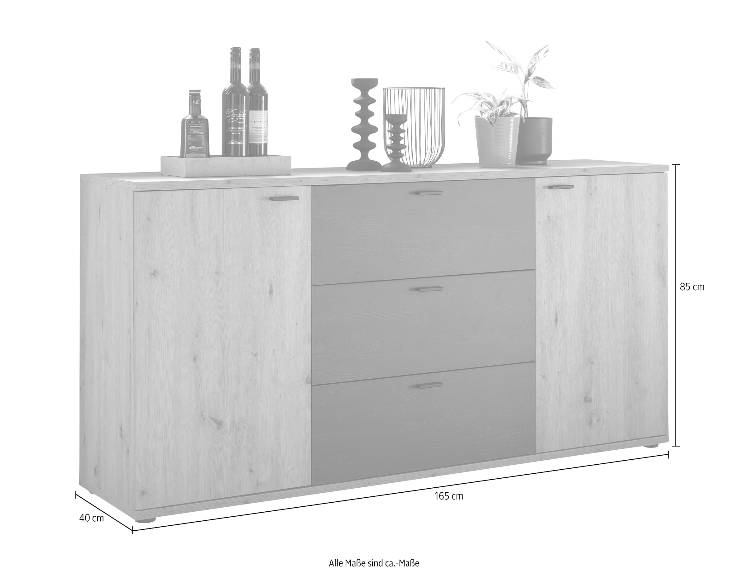 HELA Sideboard »Atlanta« Breite 165 cm