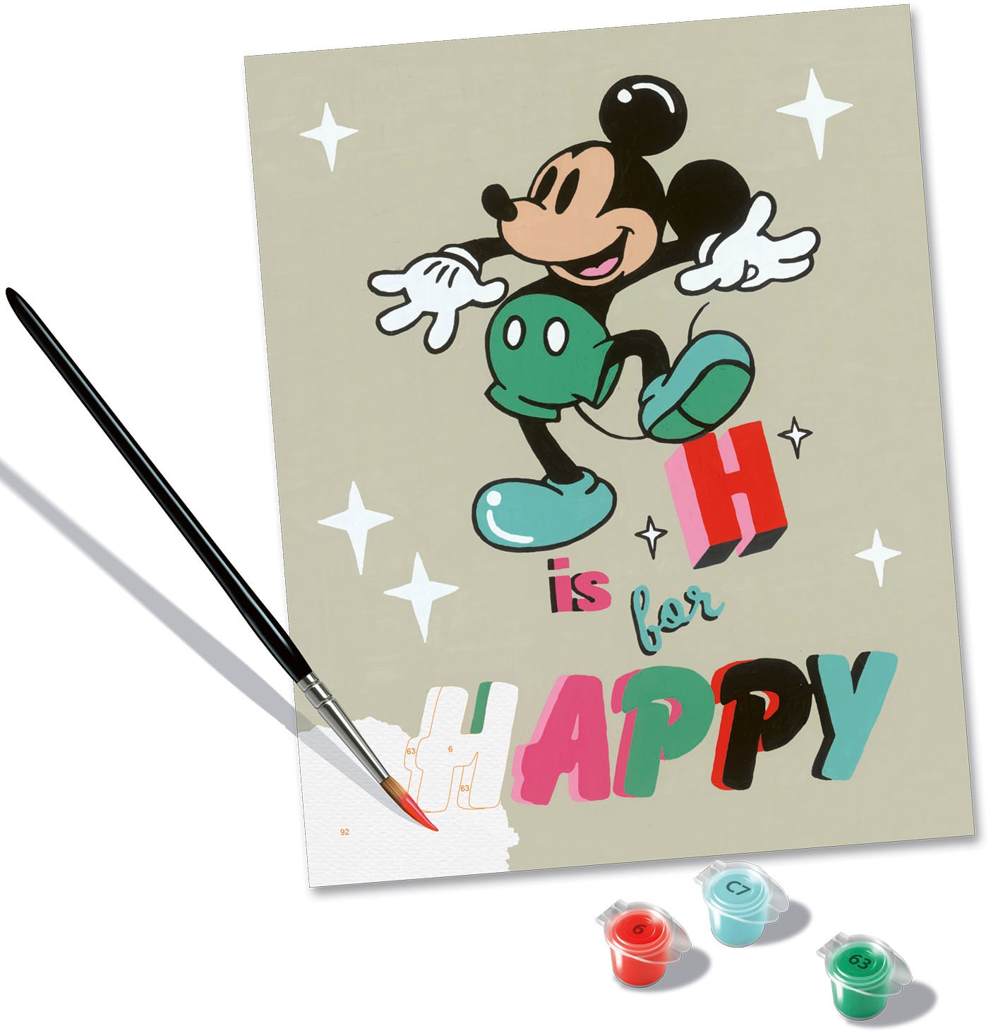 Ravensburger Malen nach Zahlen »CreArt, Disney Mickey Mouse, H is for happy«, Made in Europe