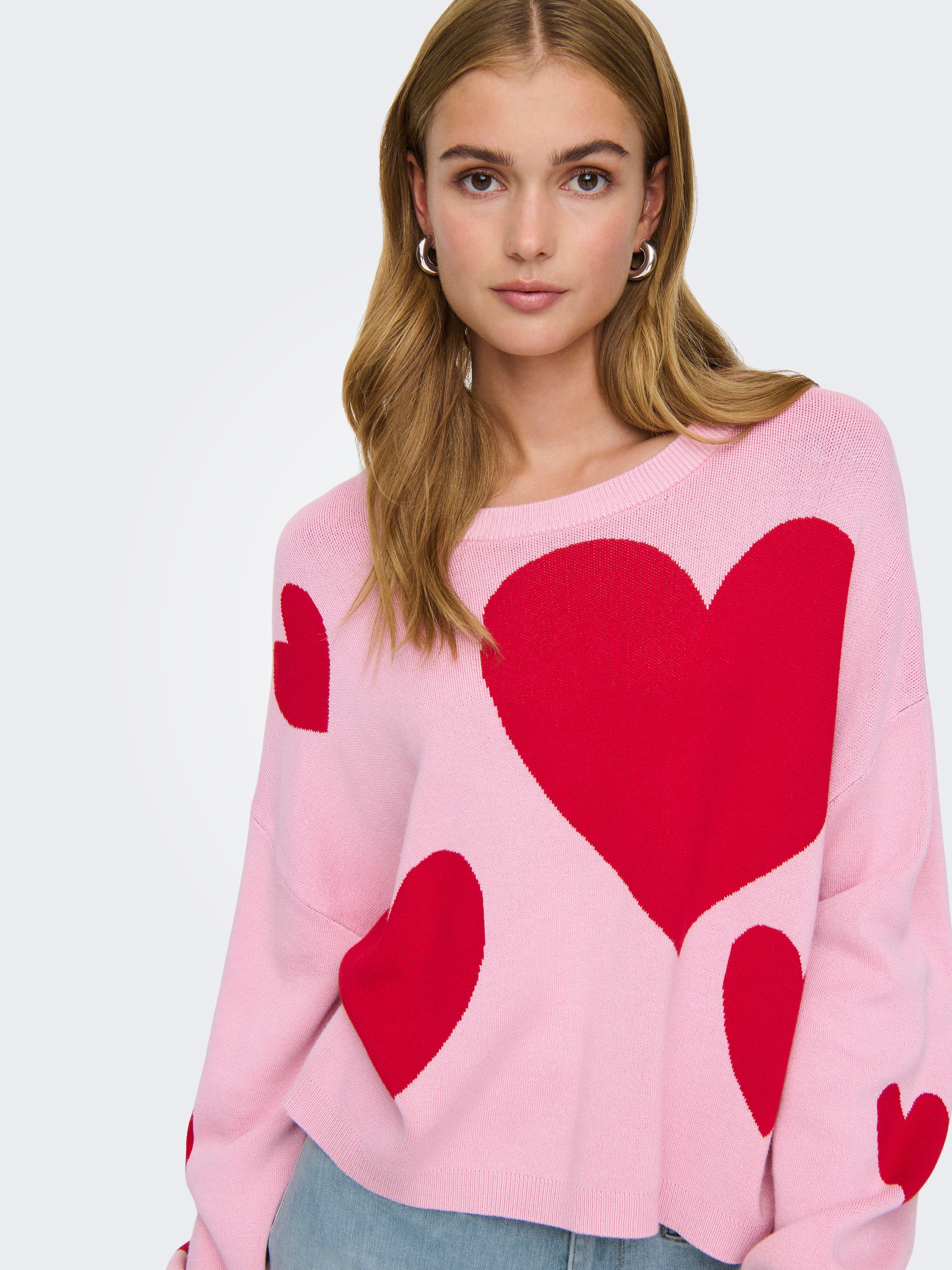 ONLY Strickpullover »ONLMONTANA LS JQ O-NECK CC KNT« mit Rippbündchen