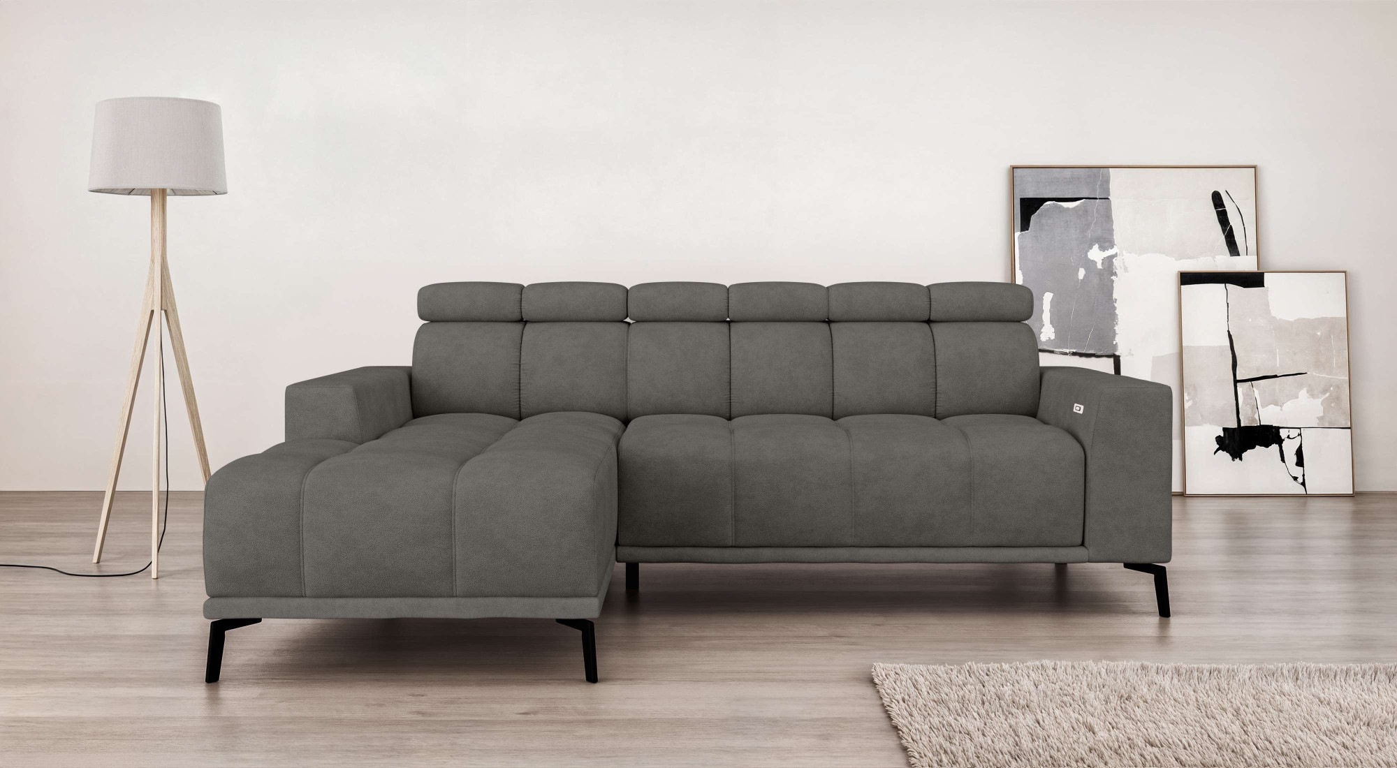 Home affaire Ecksofa »CAZIE, Designsofa, L-Form, trendige Bubble-Optik,« L- günstig online kaufen