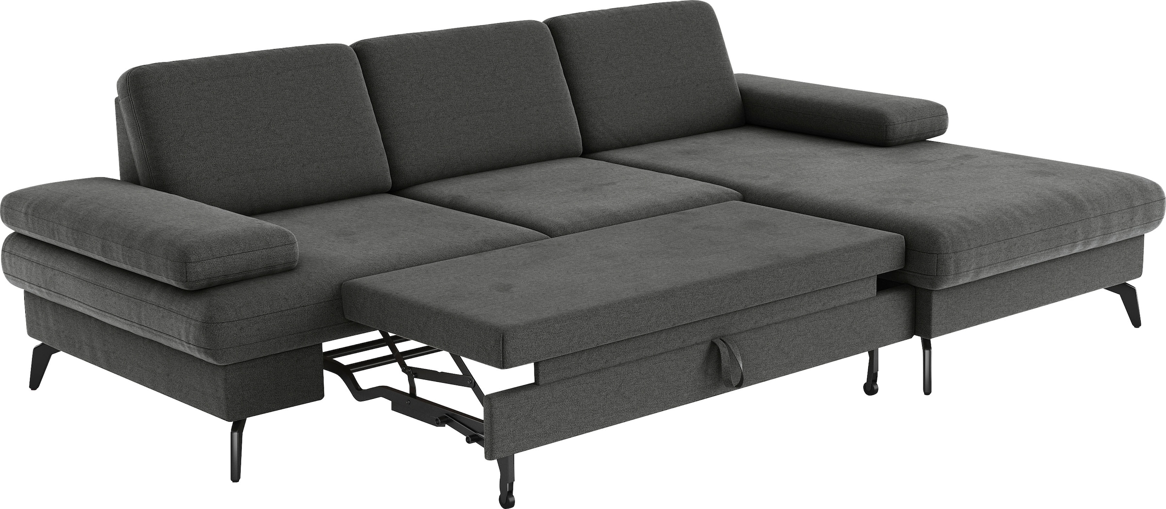 sit&more Ecksofa »Morris L-Form, inkl. Sitztiefenverstellung«, wahlweise mit Armteilverstellung, Bettfunktion & Bettkasten