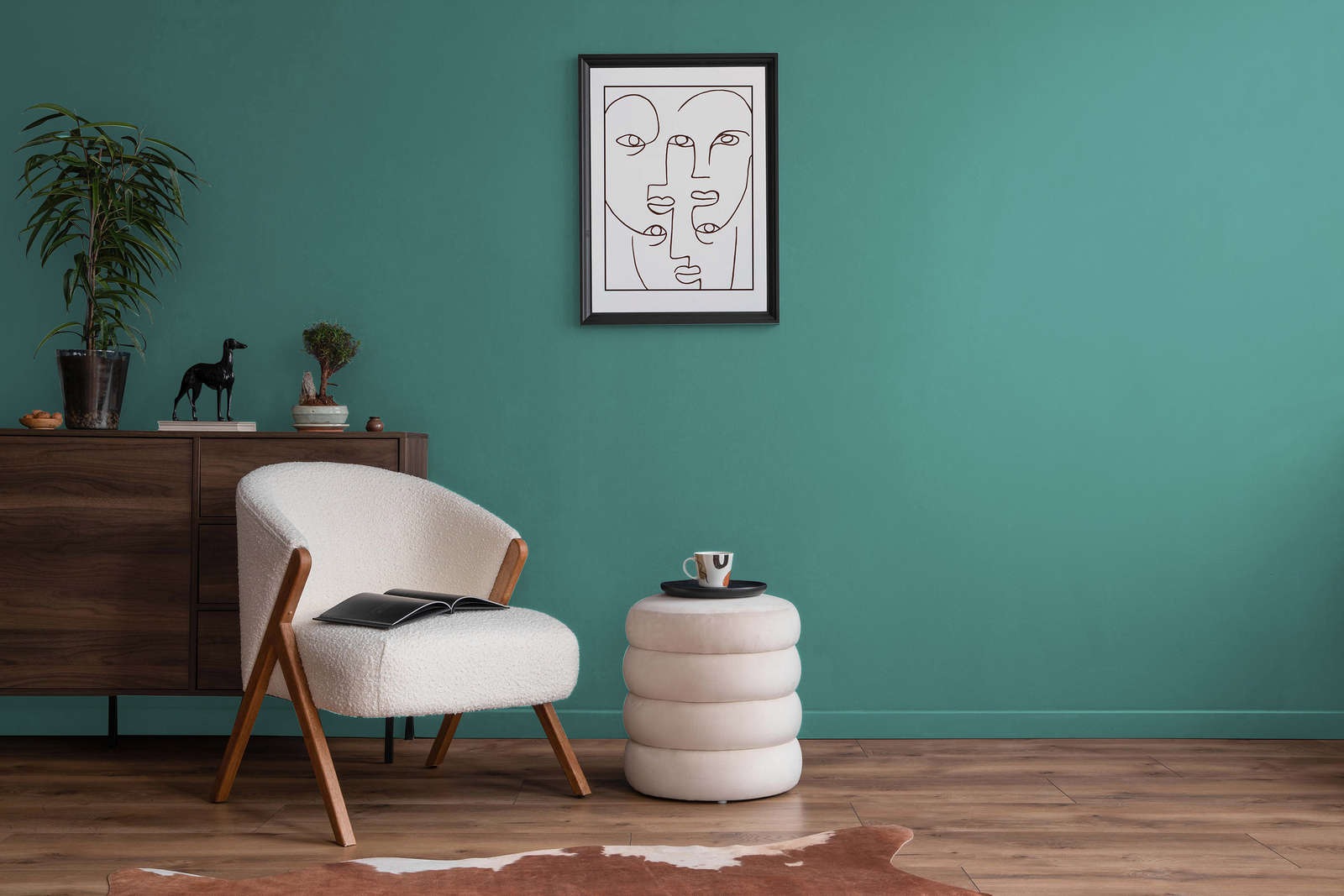 A.S. Création Wandfarbe »Premium Innenwandfarbe PURO Tuchmatt emerald green« ideal für Wohnzimmer, Schlafzimmer, Flur und Küche, Farbwelt Grün