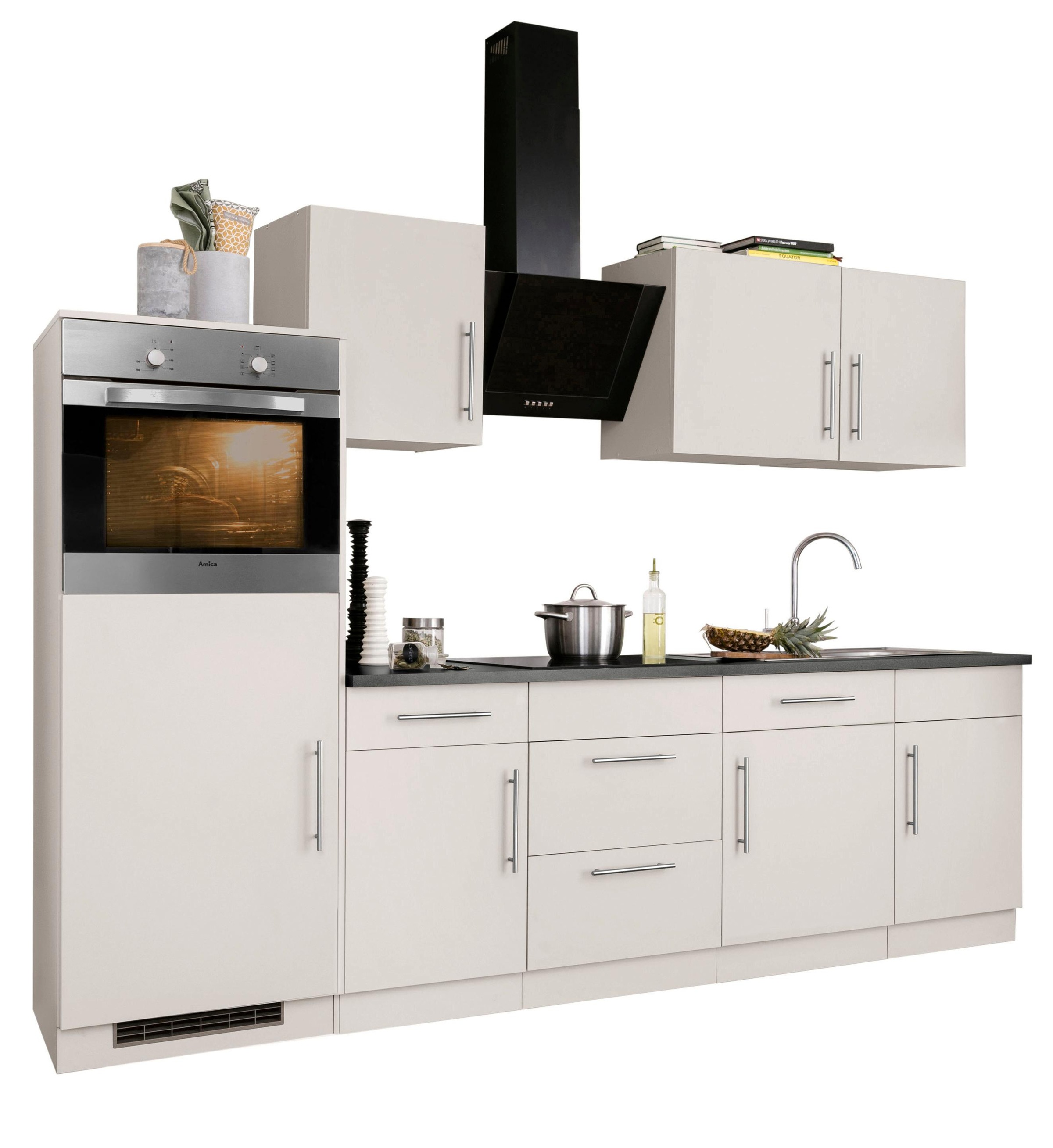 wiho Küchen Küchenzeile »Cali« ohne E-Geräte, Breite 280 cm