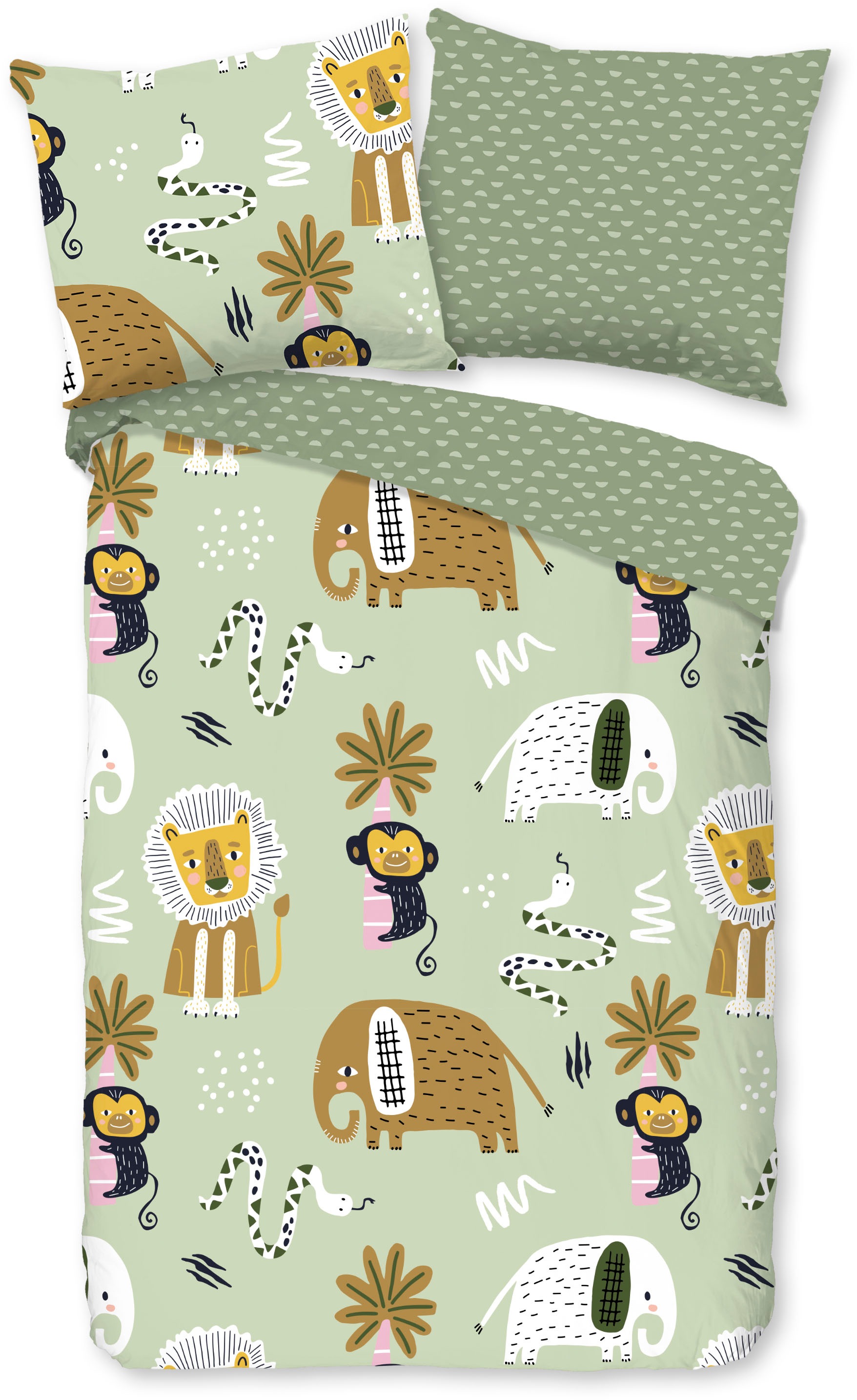 good morning Kinderbettwäsche »Chuck« 2 Stk. Baumwolle, Renforcé, Wendeoptik, Kind, Baby, Tiere